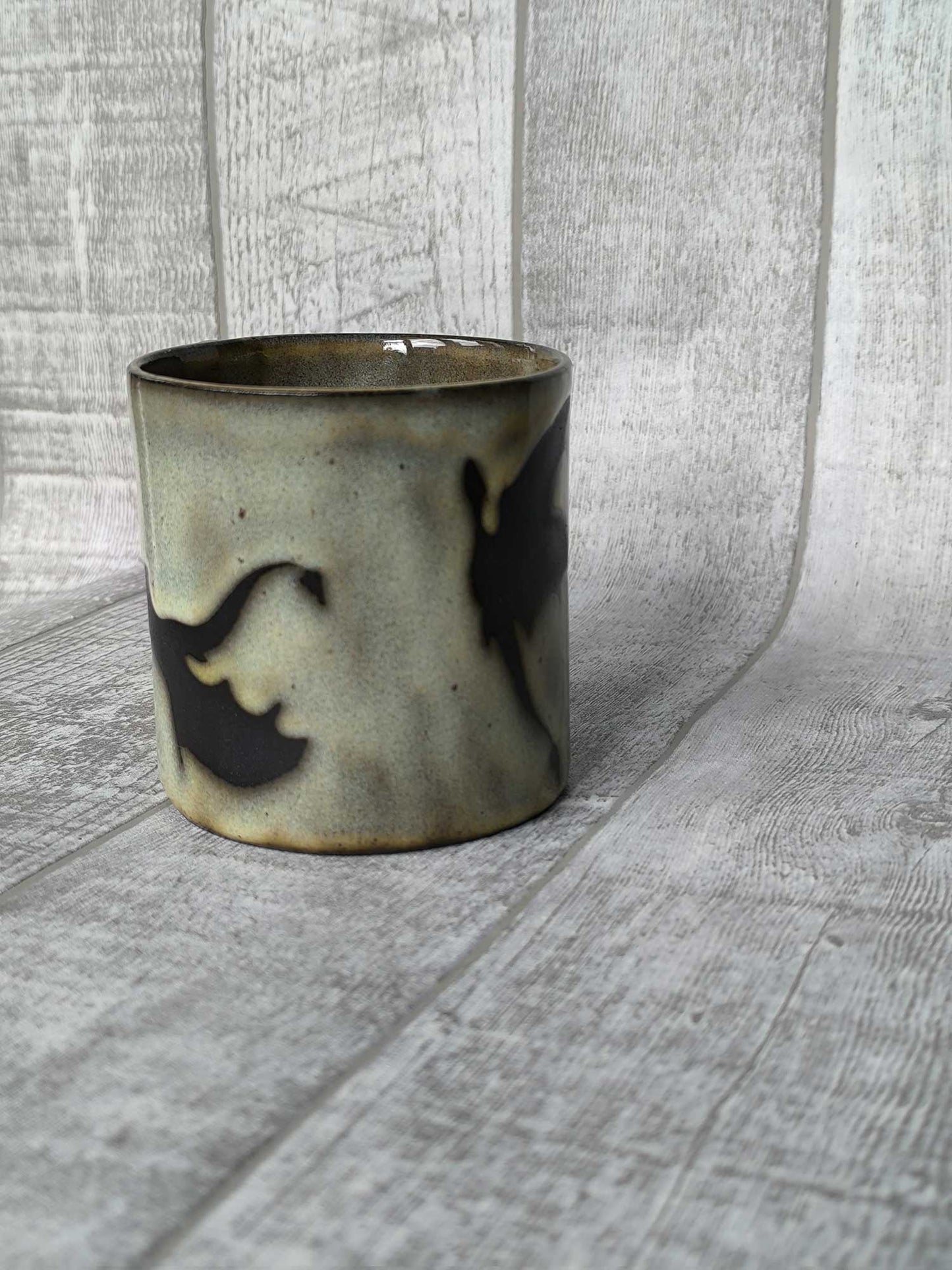 Handmade Sunfire Dragons mug, 350ml