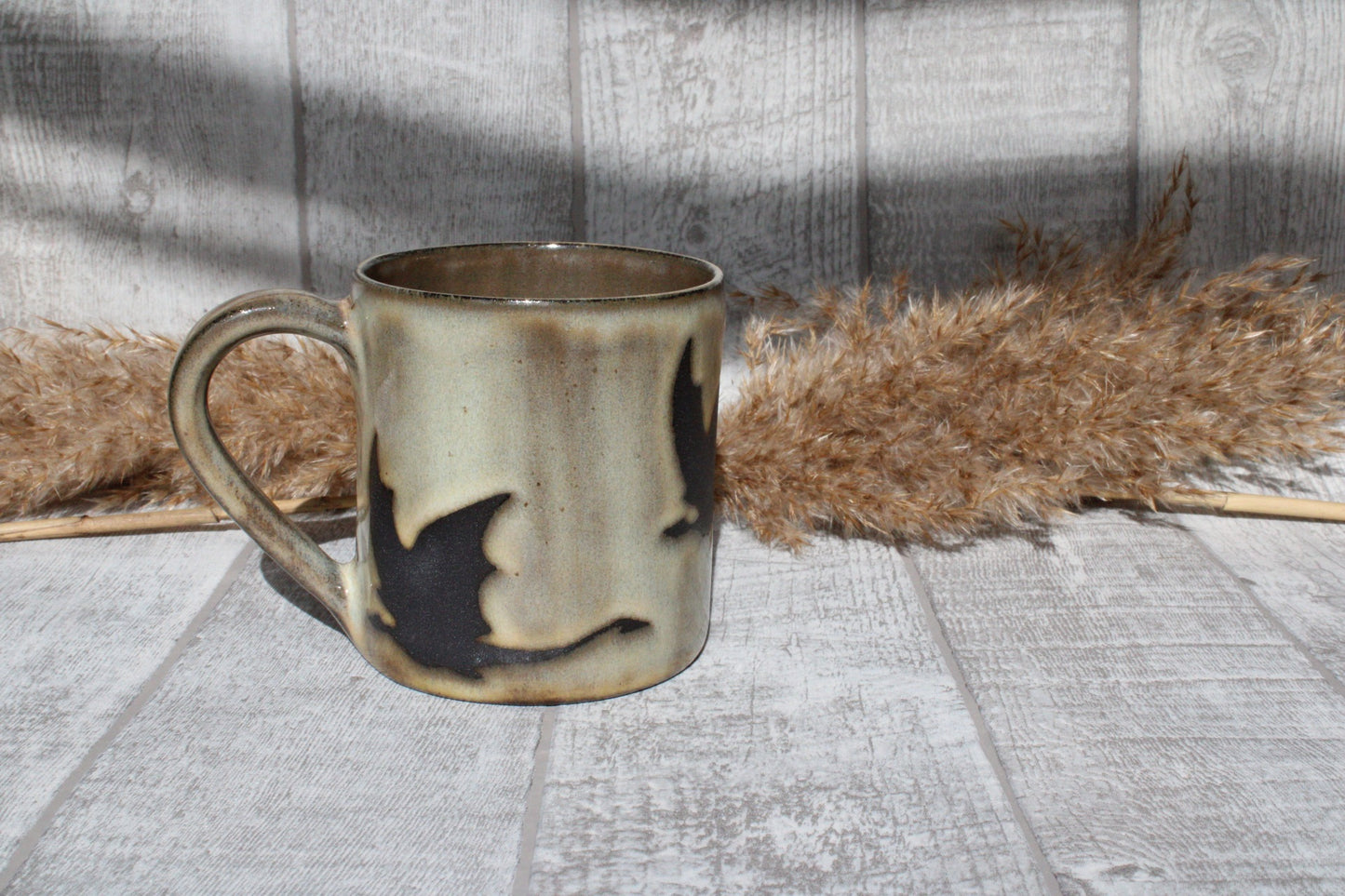 Handmade Flying Dragons mug, 350ml