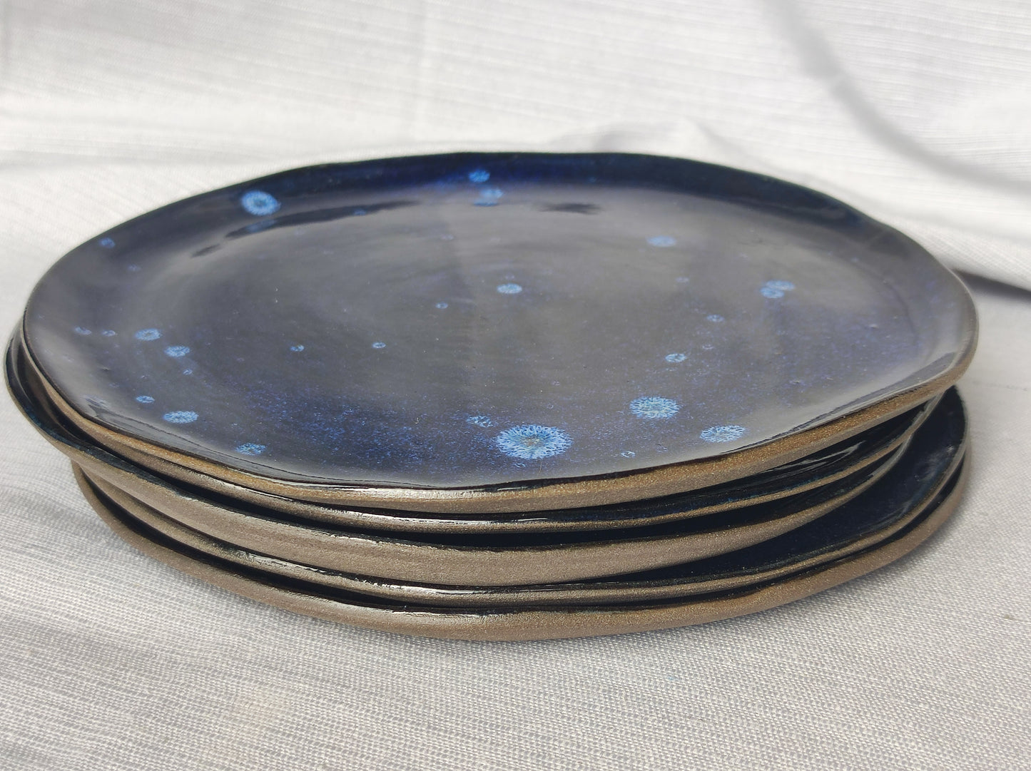 Handmade desert Universe plates (Set of 3), D=18cm