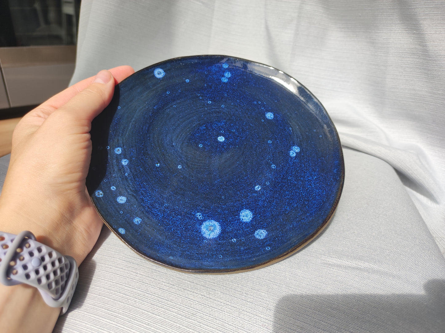 Handmade desert Universe plates (Set of 3), D=18cm