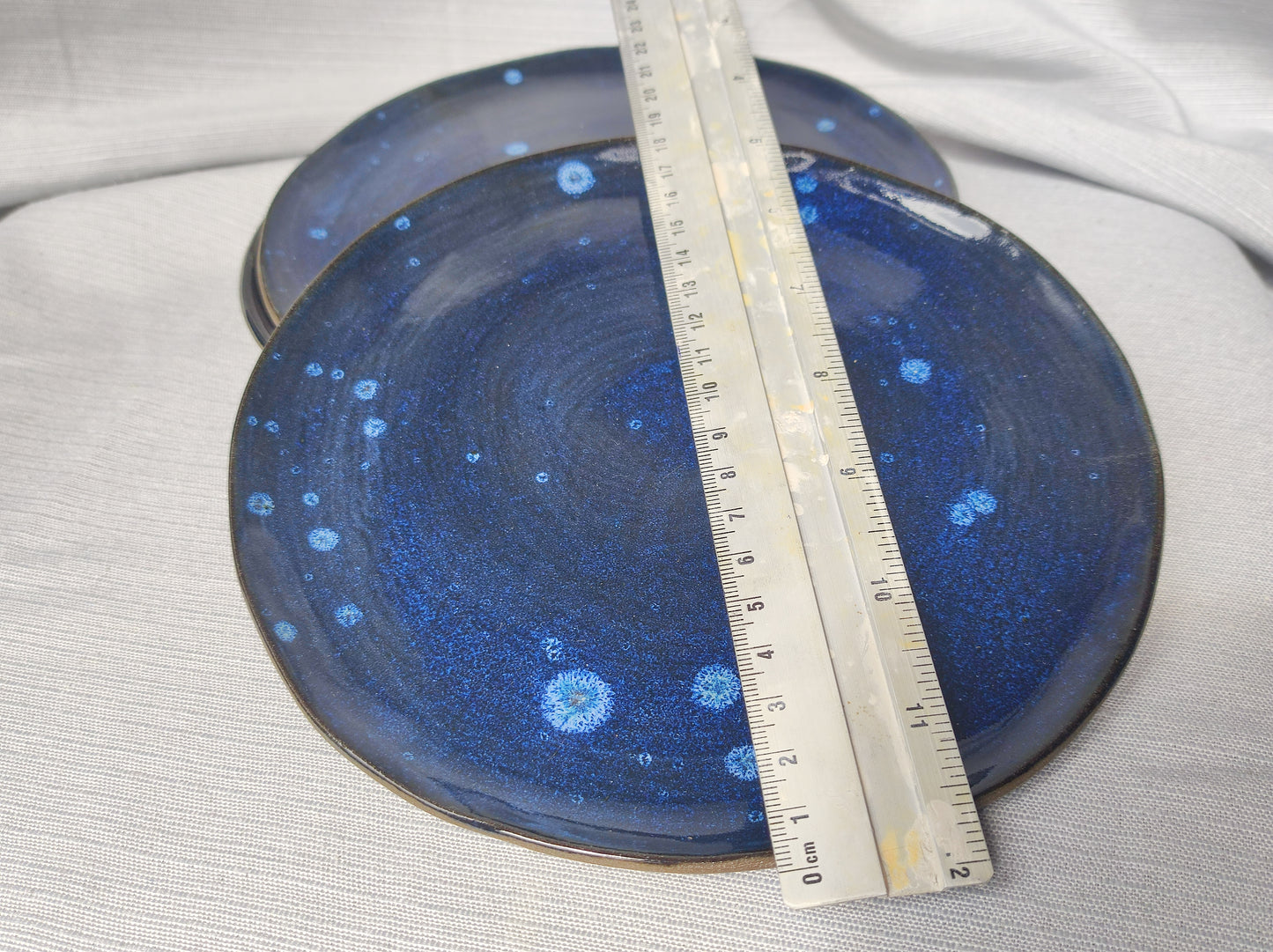 Handmade desert Universe plates (Set of 3), D=18cm