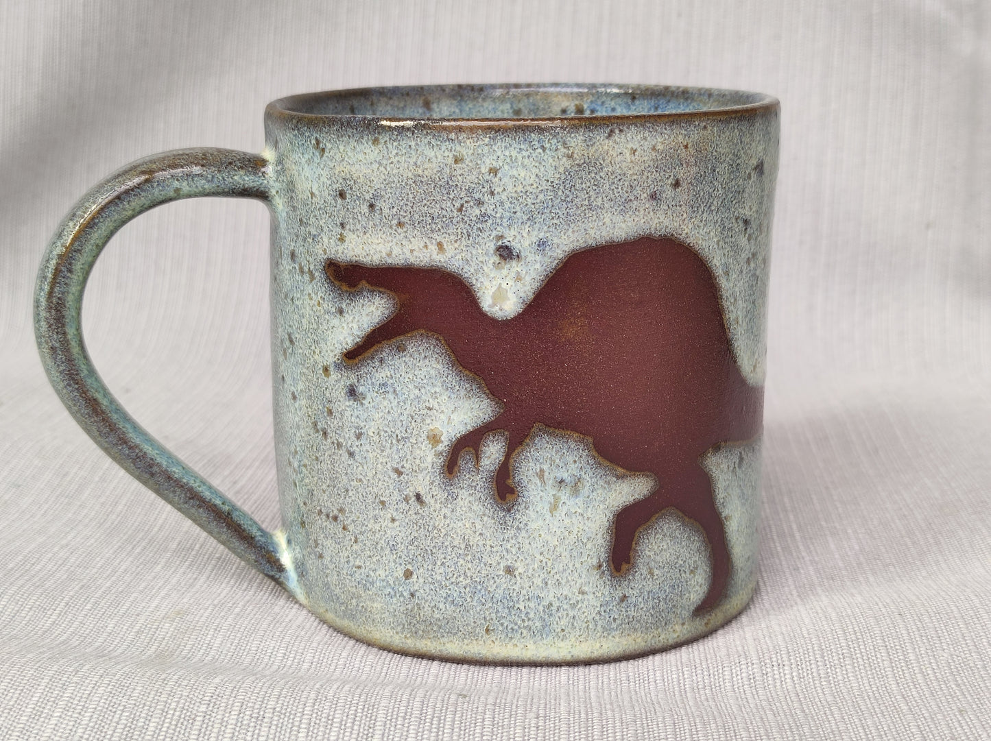 Unique Ceramic handmade Spinosaurus dinosaur Jurassic mug (400 ml)