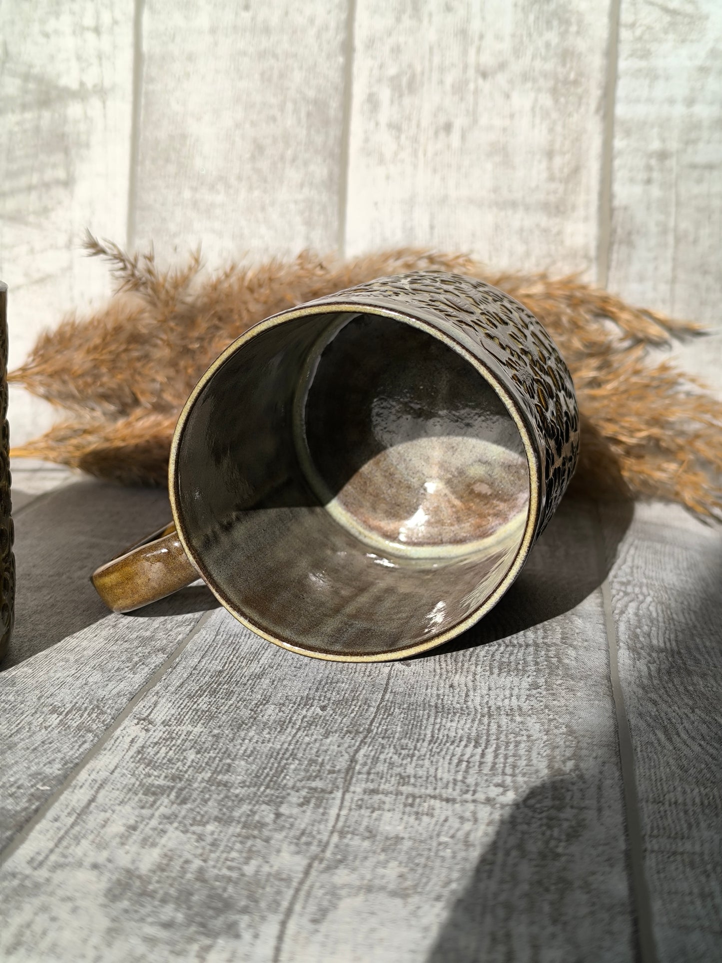 Handmade Acorns Autumn mug, 350ml