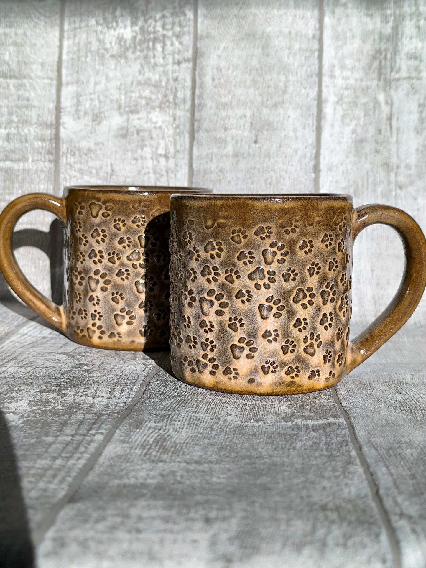 Handmade Meow & Woof mug, 350ml