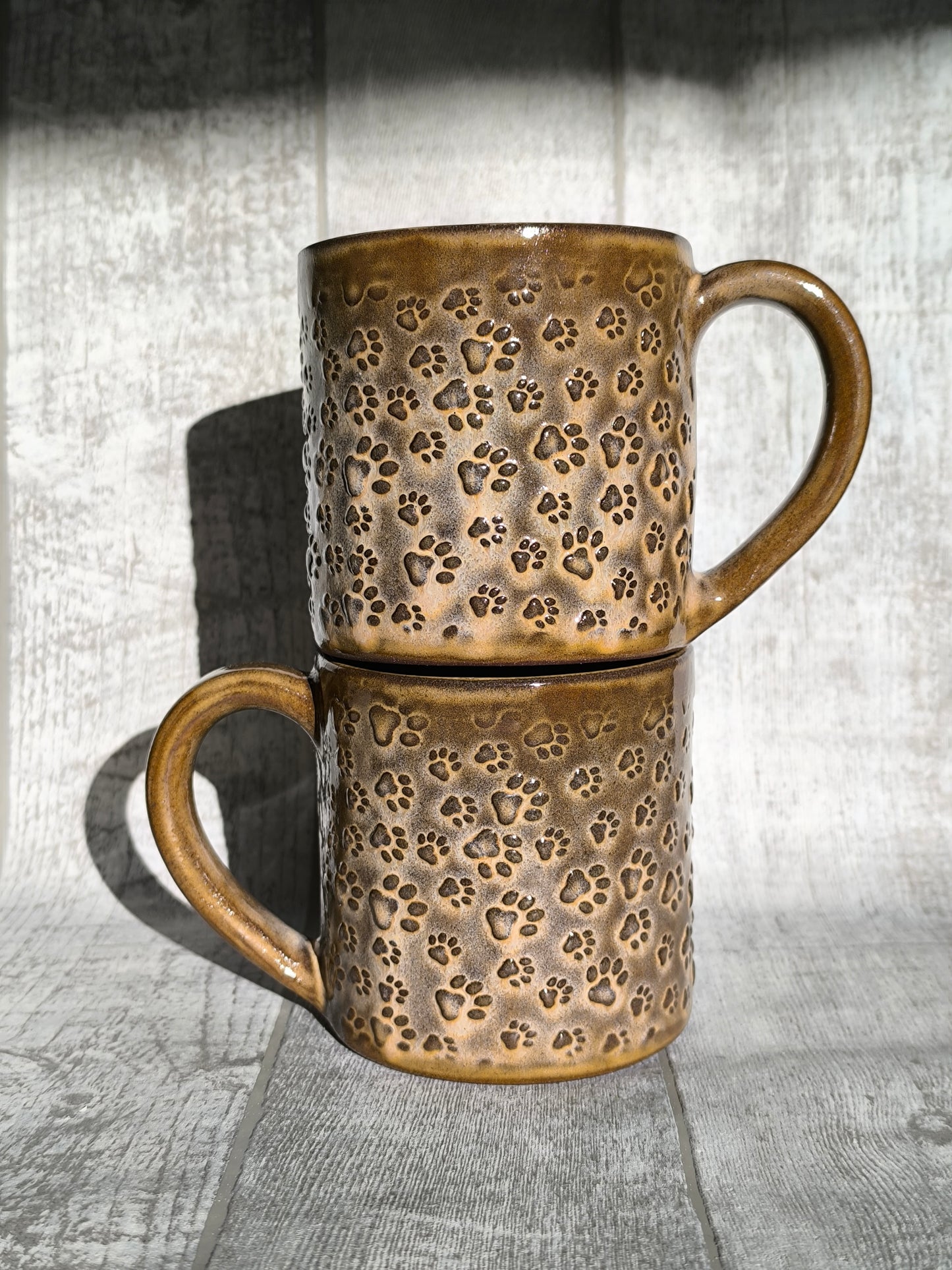 Handmade Meow & Woof mug, 350ml