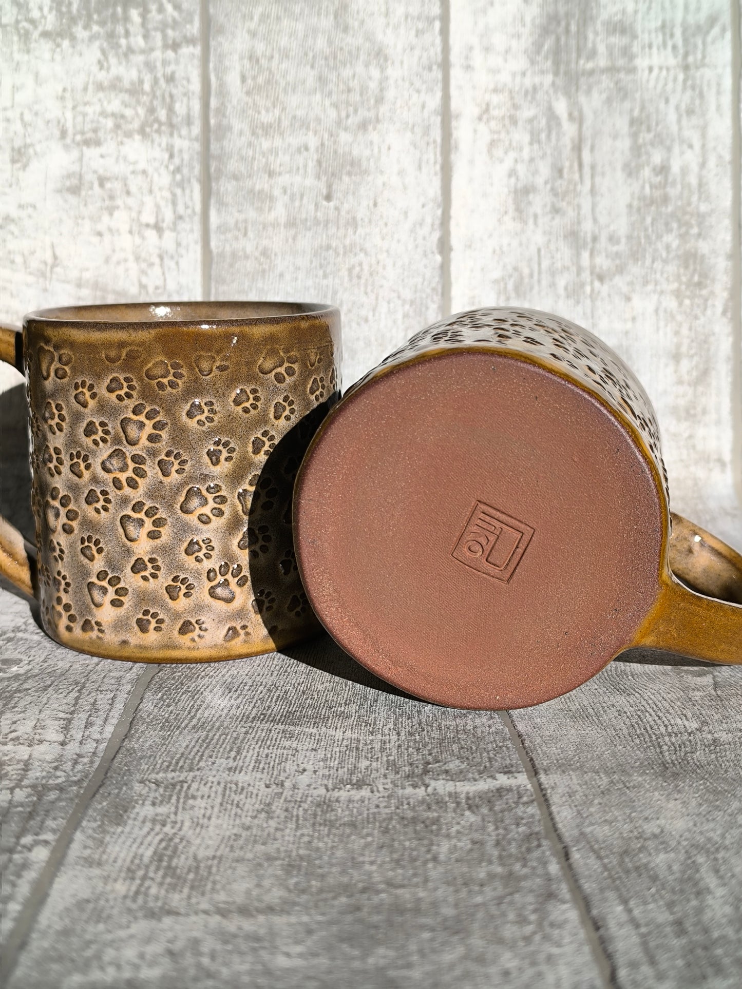 Handmade Meow & Woof mug, 350ml