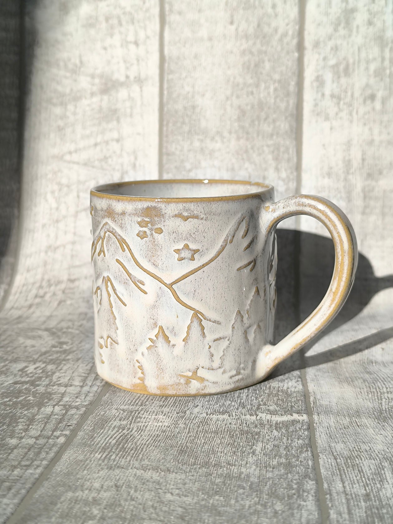 Handmade Winter Wonderland mug, 350 ml