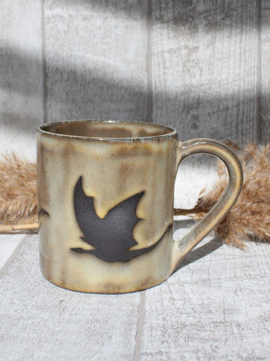 Handmade Flying Dragons mug, 350ml