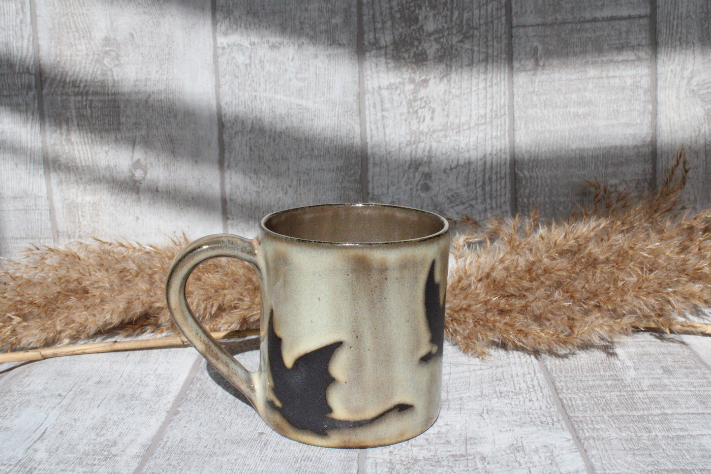 Handmade Flying Dragons mug, 350ml