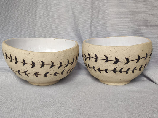 Handmade bay leaf bowl (small) - wonky uneven bowls with organic shape