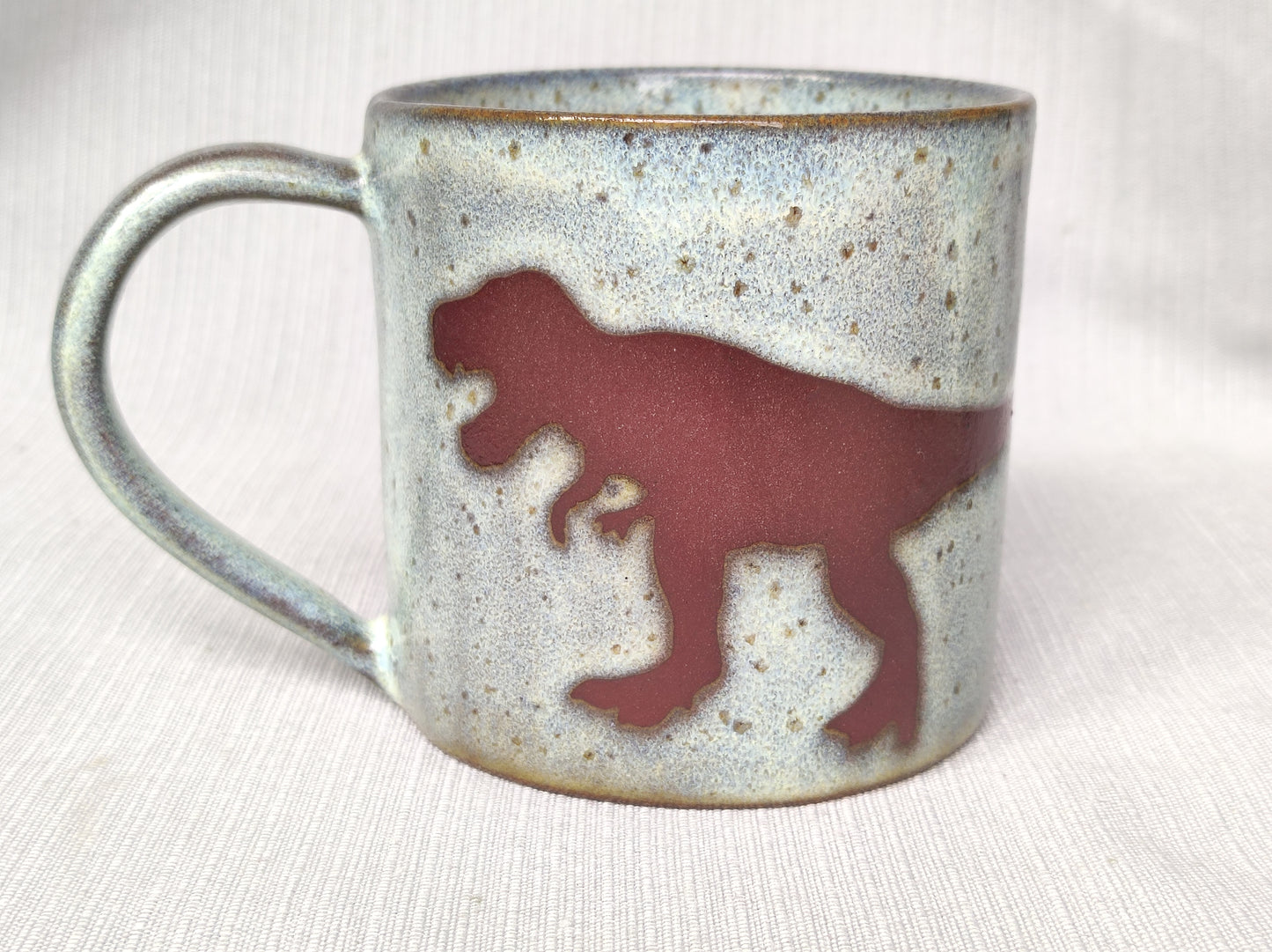 Unique handmade Trex dinosaur mug