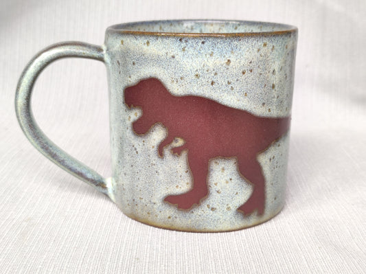 Unique handmade Trex dinosaur mug