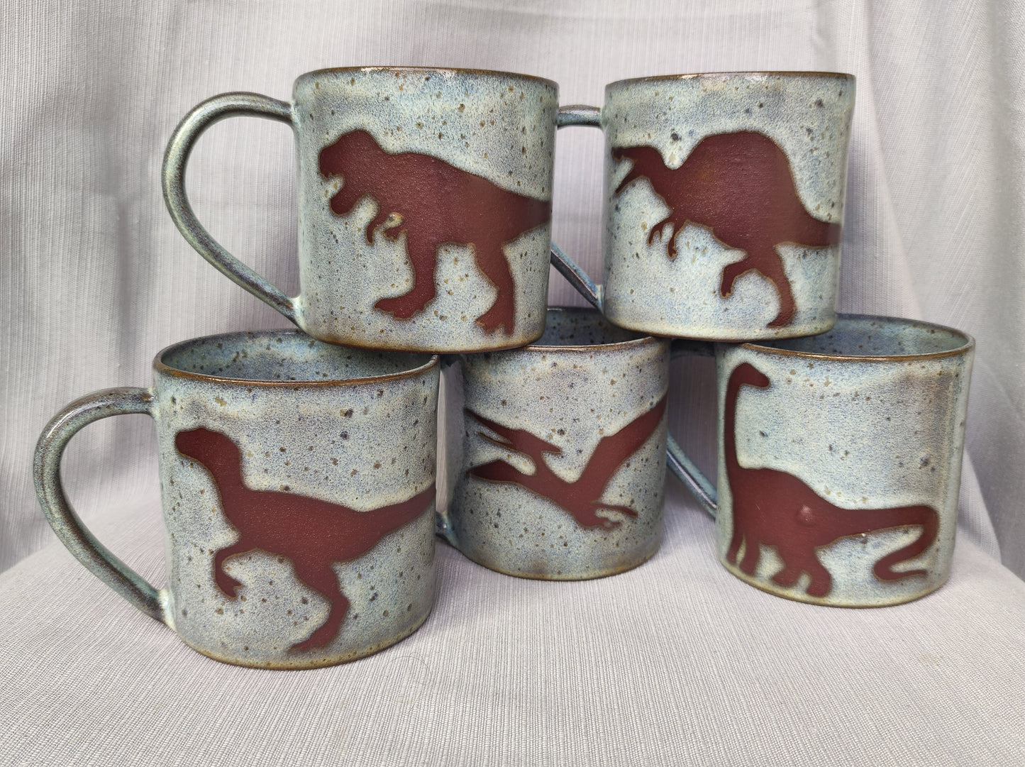 Unique handmade Trex dinosaur mug