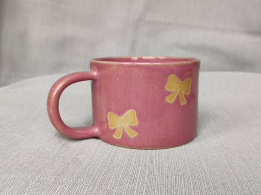 Handmade Barbie style bows pink mug, 300ml