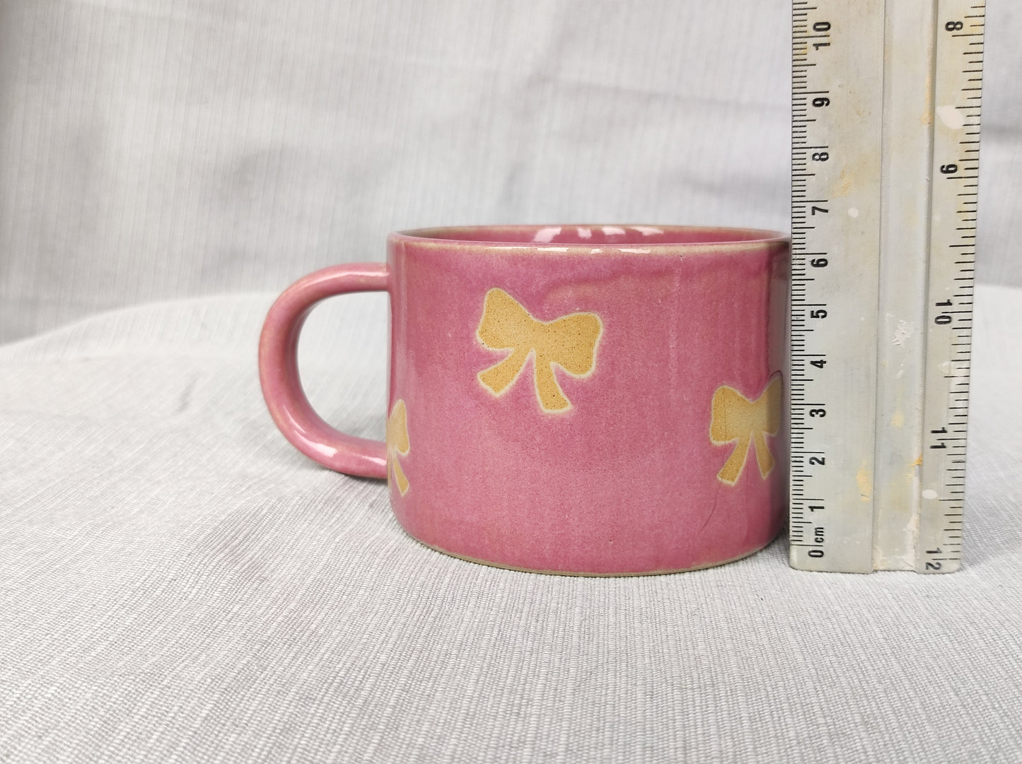 Handmade Barbie style bows pink mug, 300ml