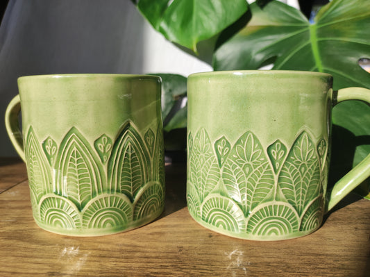 Handmade Tropical mug, 350ml