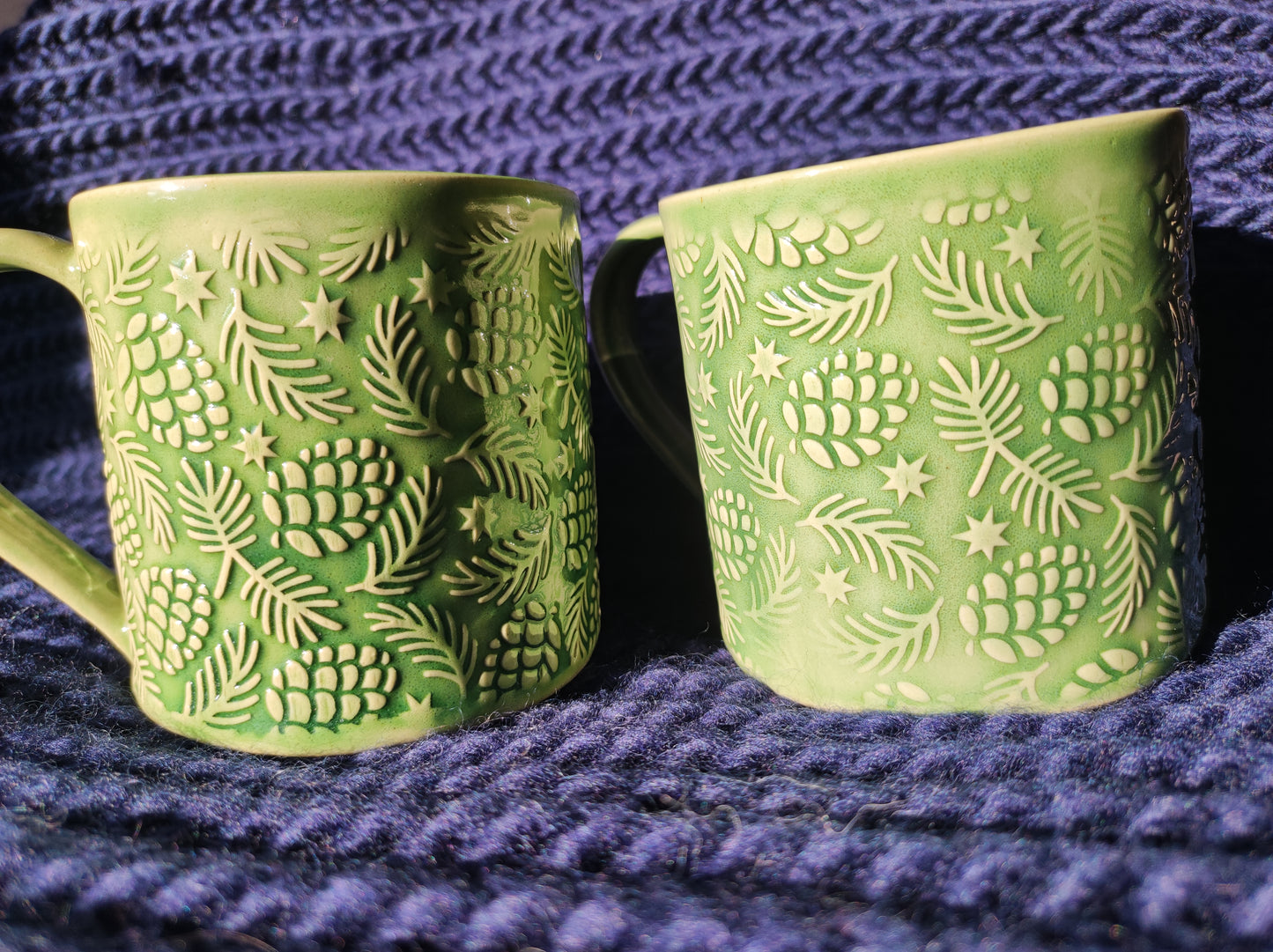 Handmade Pine cones mug, 350ml