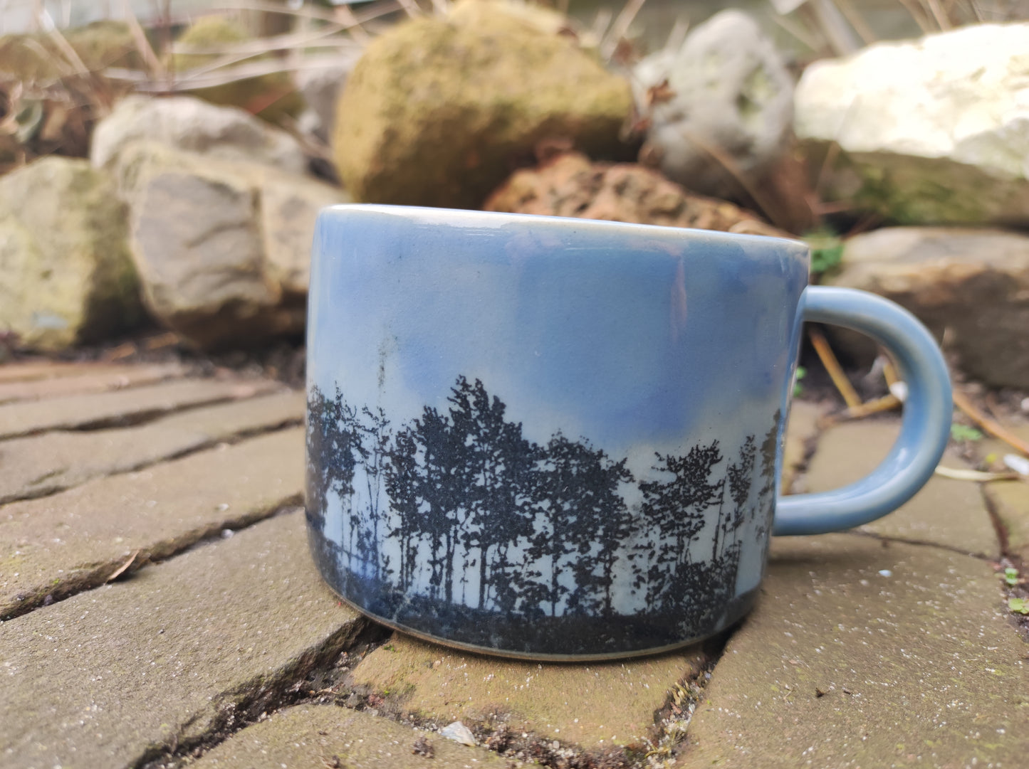 Handmade Forest cappuccino mug, 300ml