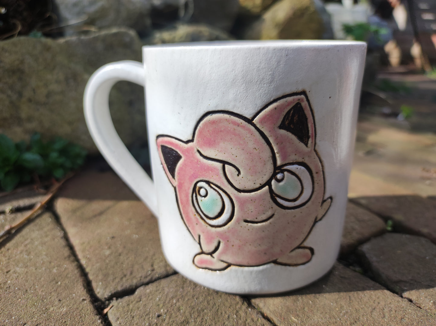 Unique Ceramic handmade Jigglypuff pokemon mug (380 ml)