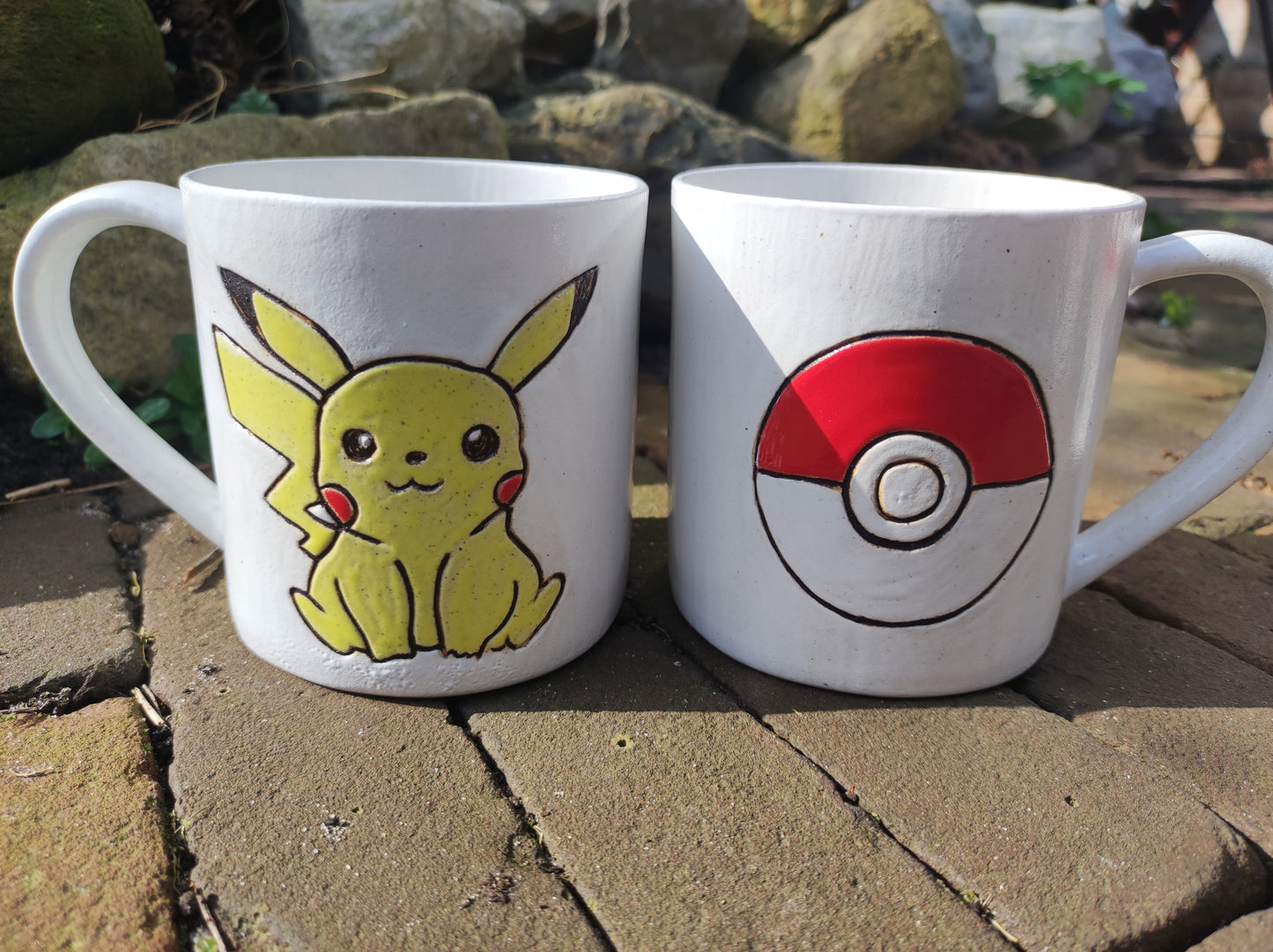 Unique Ceramic handmade Pikachu pokemon mug (380 ml)