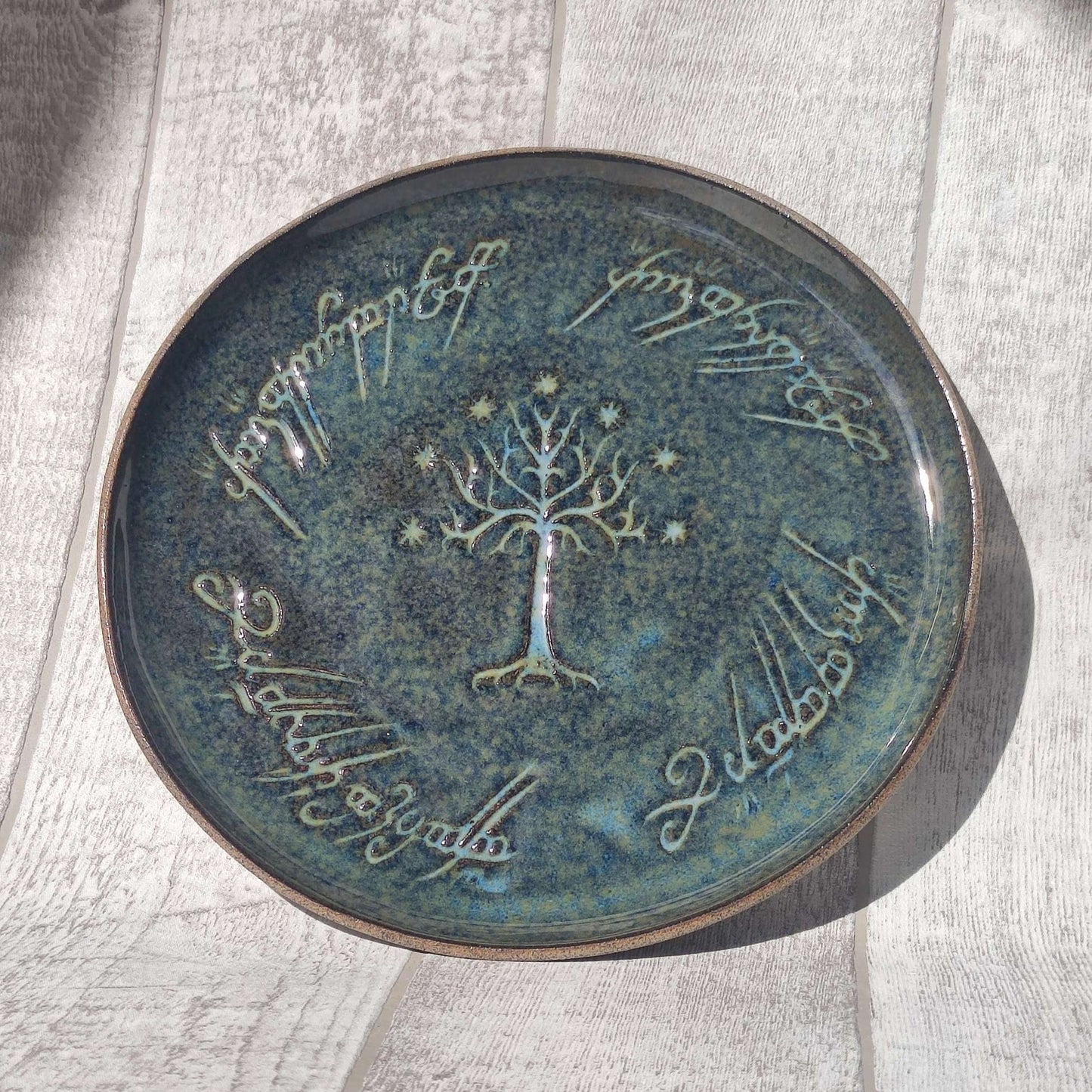 Unique handmade Lord of the Rings plate, perfect present/gift idea for Tolkien fans, D=19cm