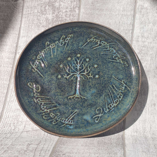 Unique handmade Lord of the Rings plate, perfect present/gift idea for Tolkien fans, D=19cm