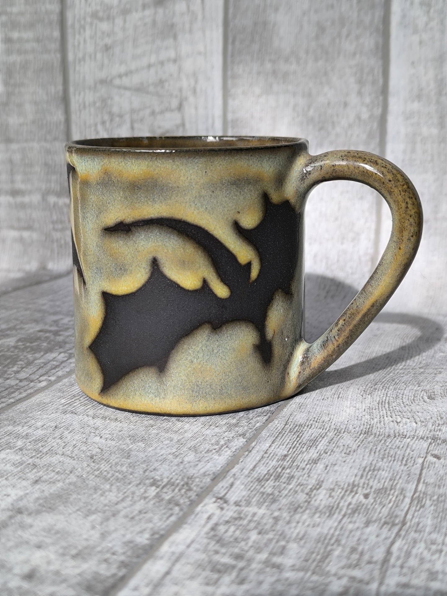 Handmade Flying Dragons mug, 350ml