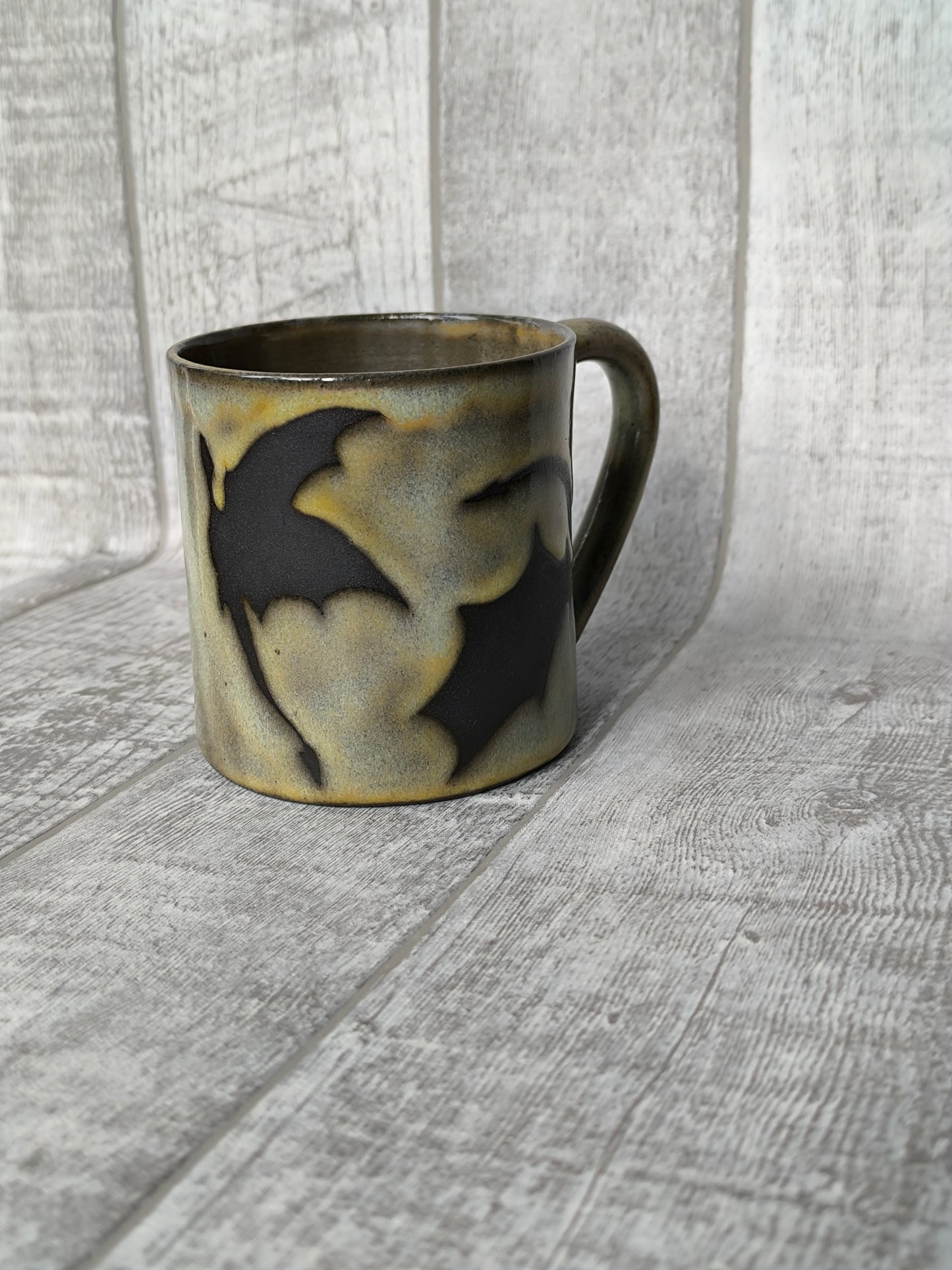 Handmade Flying Dragons mug, 350ml