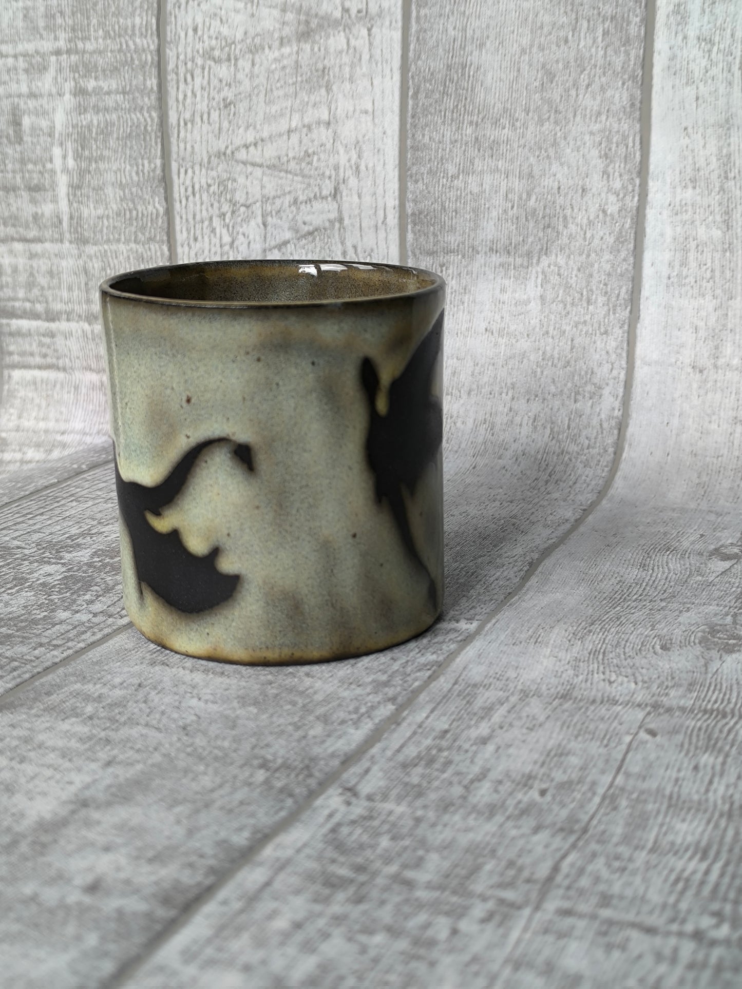 Handmade Flying Dragons mug, 350ml