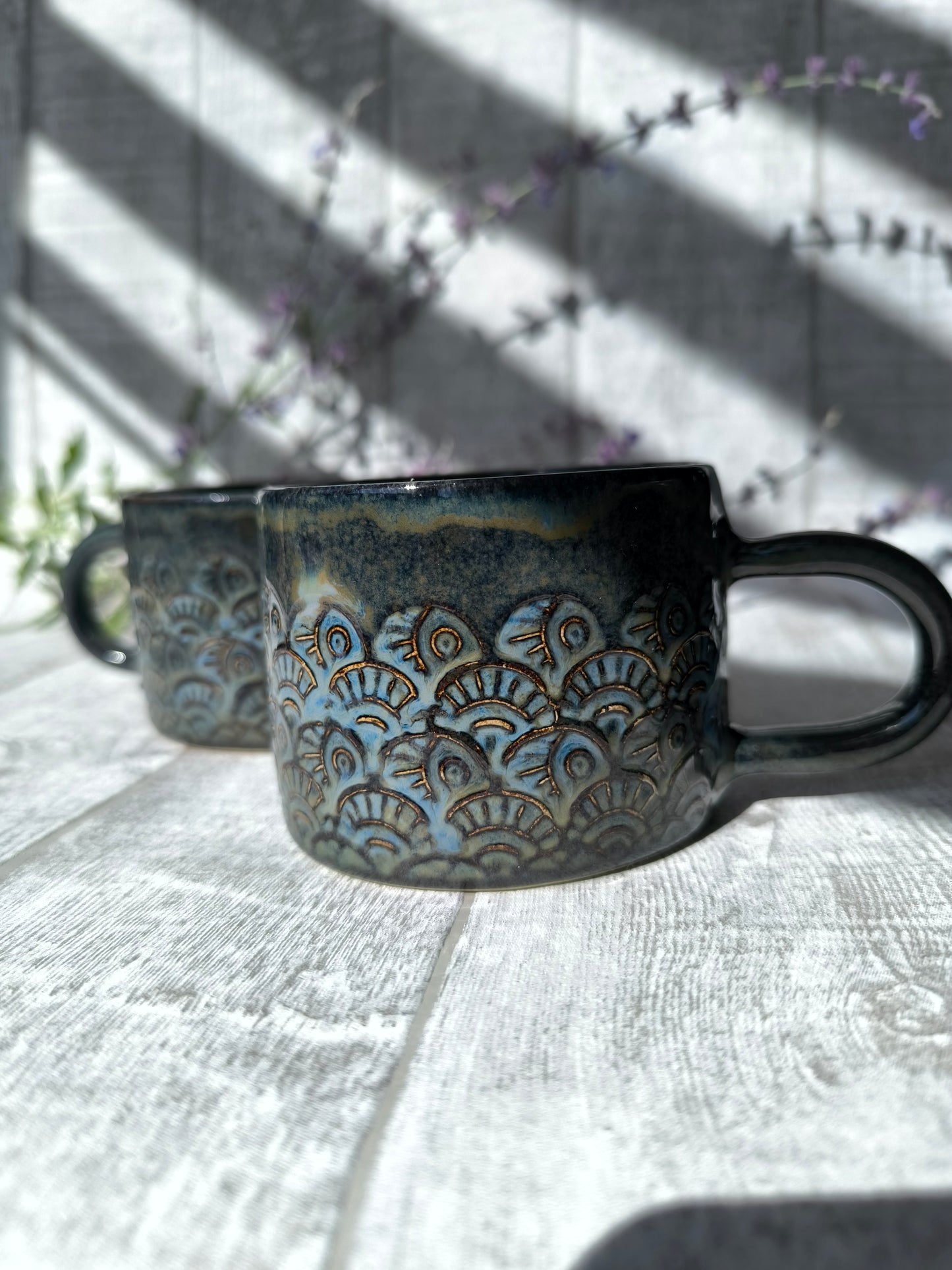 Handmade Sea life mug, 300ml