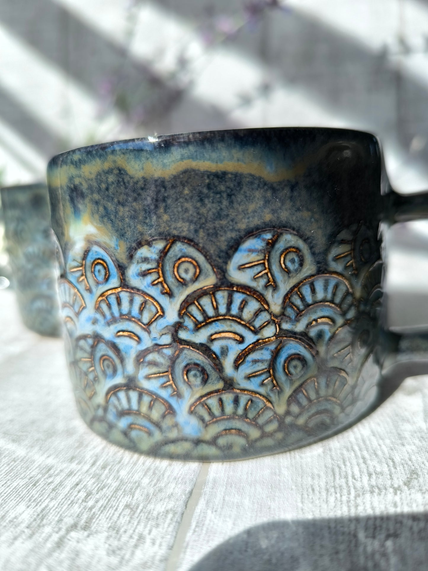 Handmade Sea life mug, 300ml