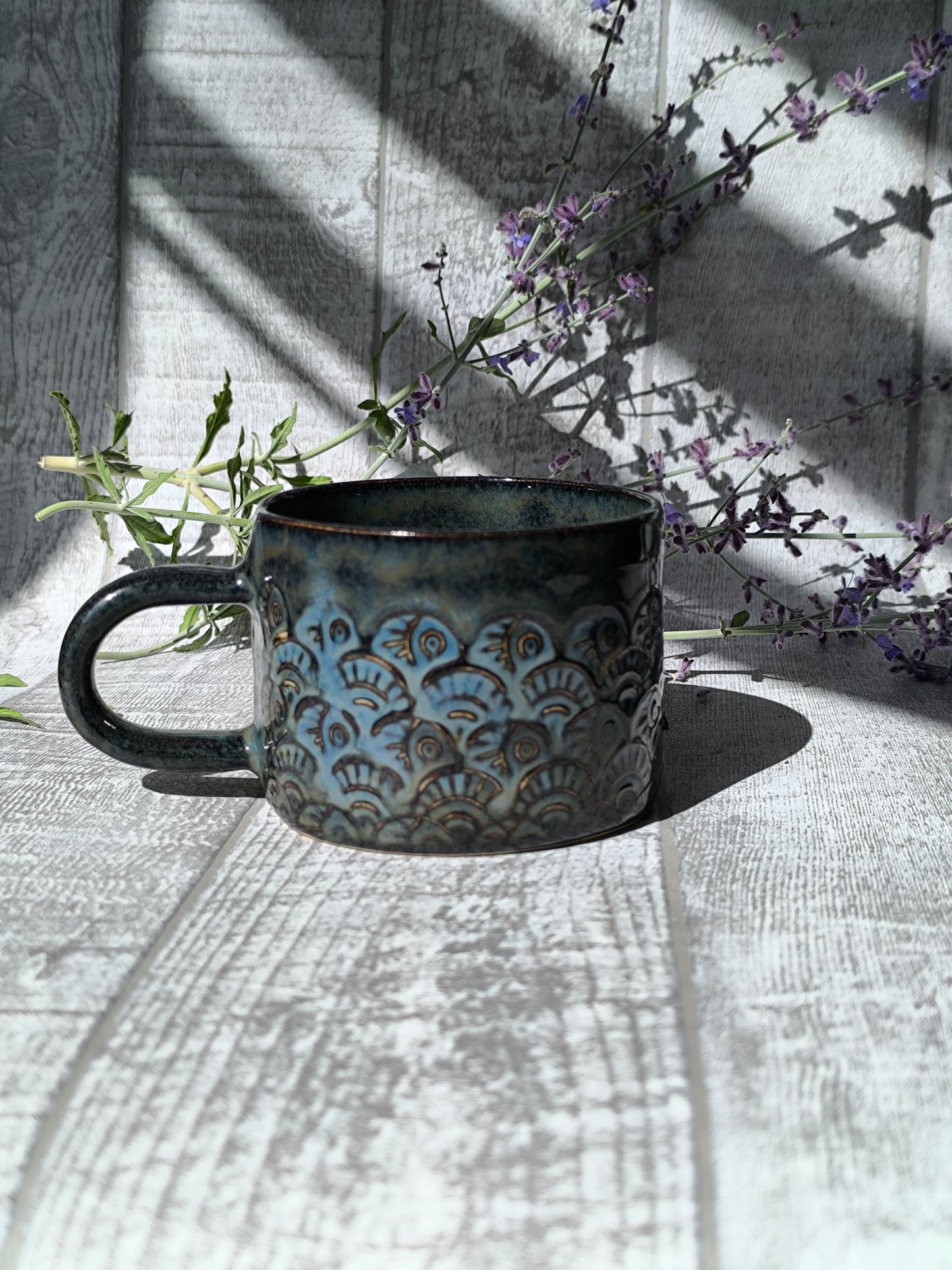 Handmade Sea life mug, 300ml