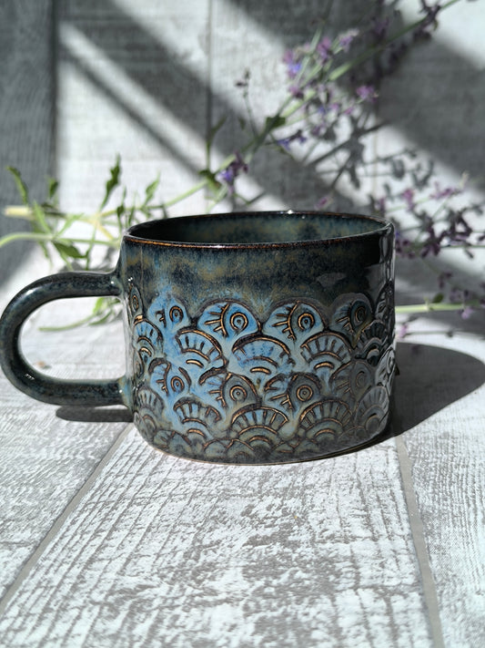 Handmade Sea life mug, 300ml