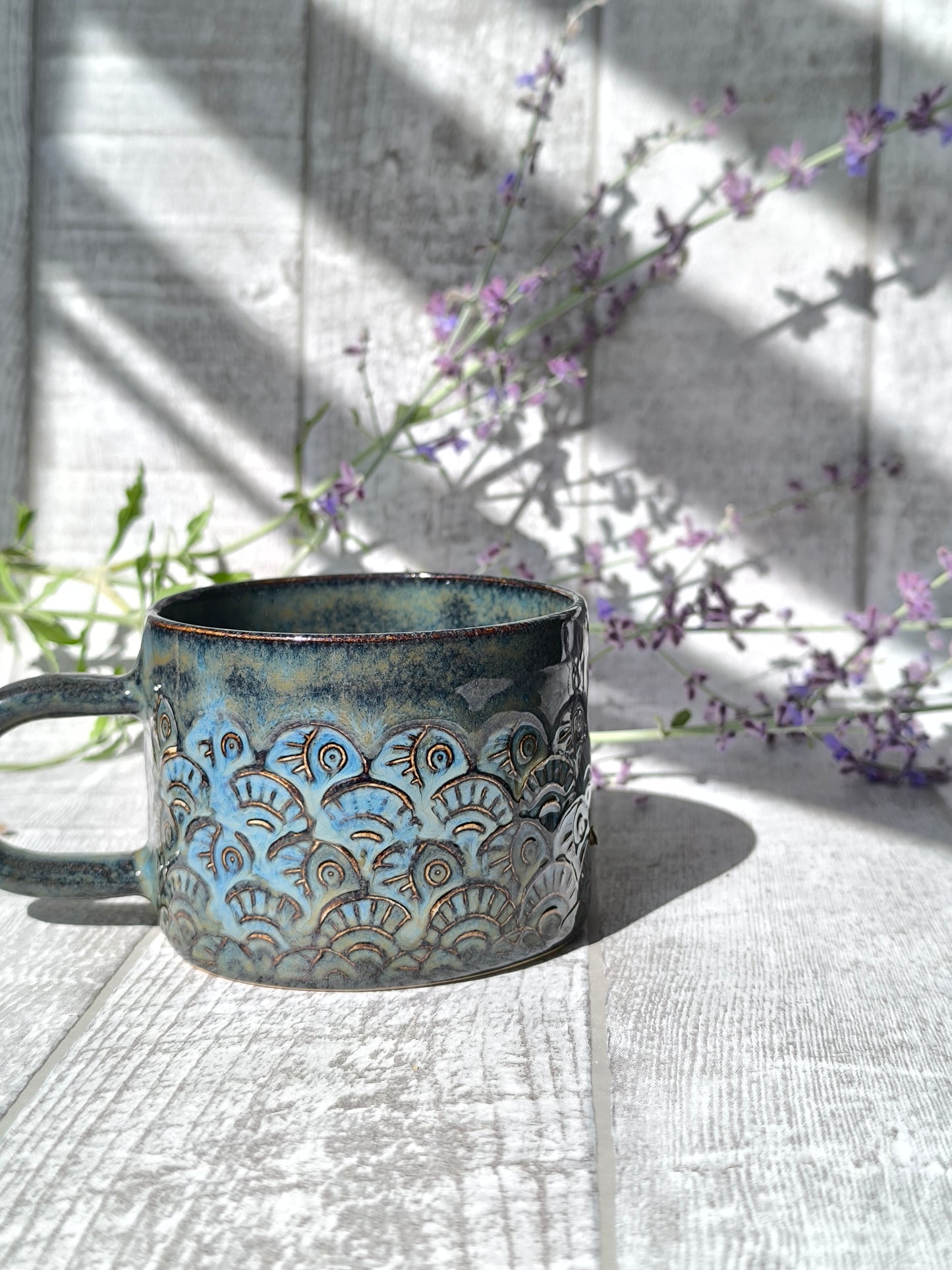 Handmade Sea life mug, 300ml