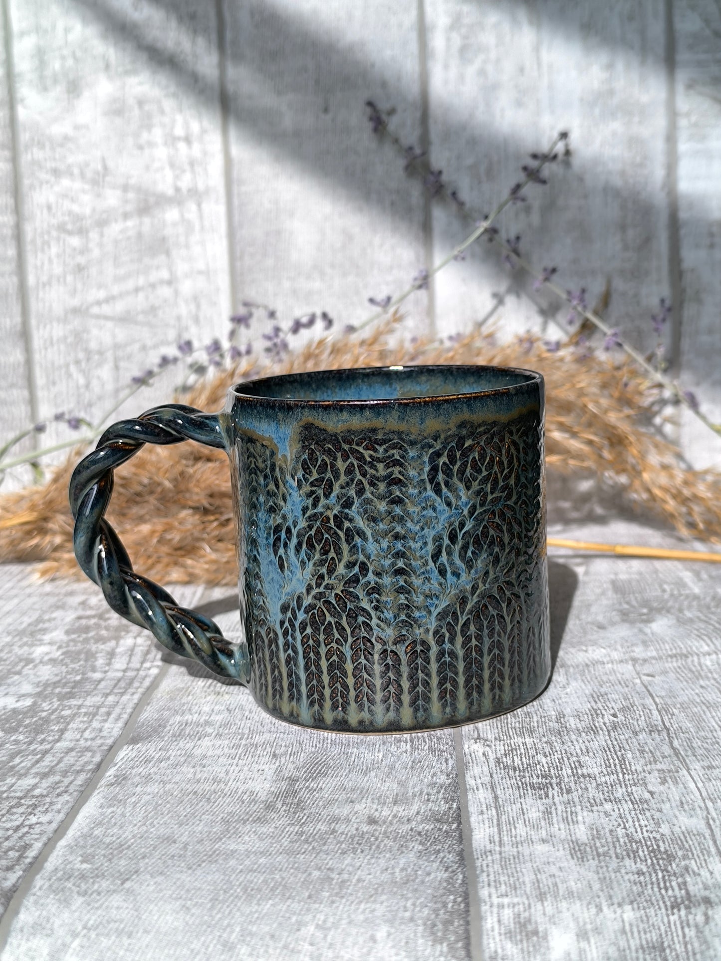 Handmade Braided mugs, 350ml