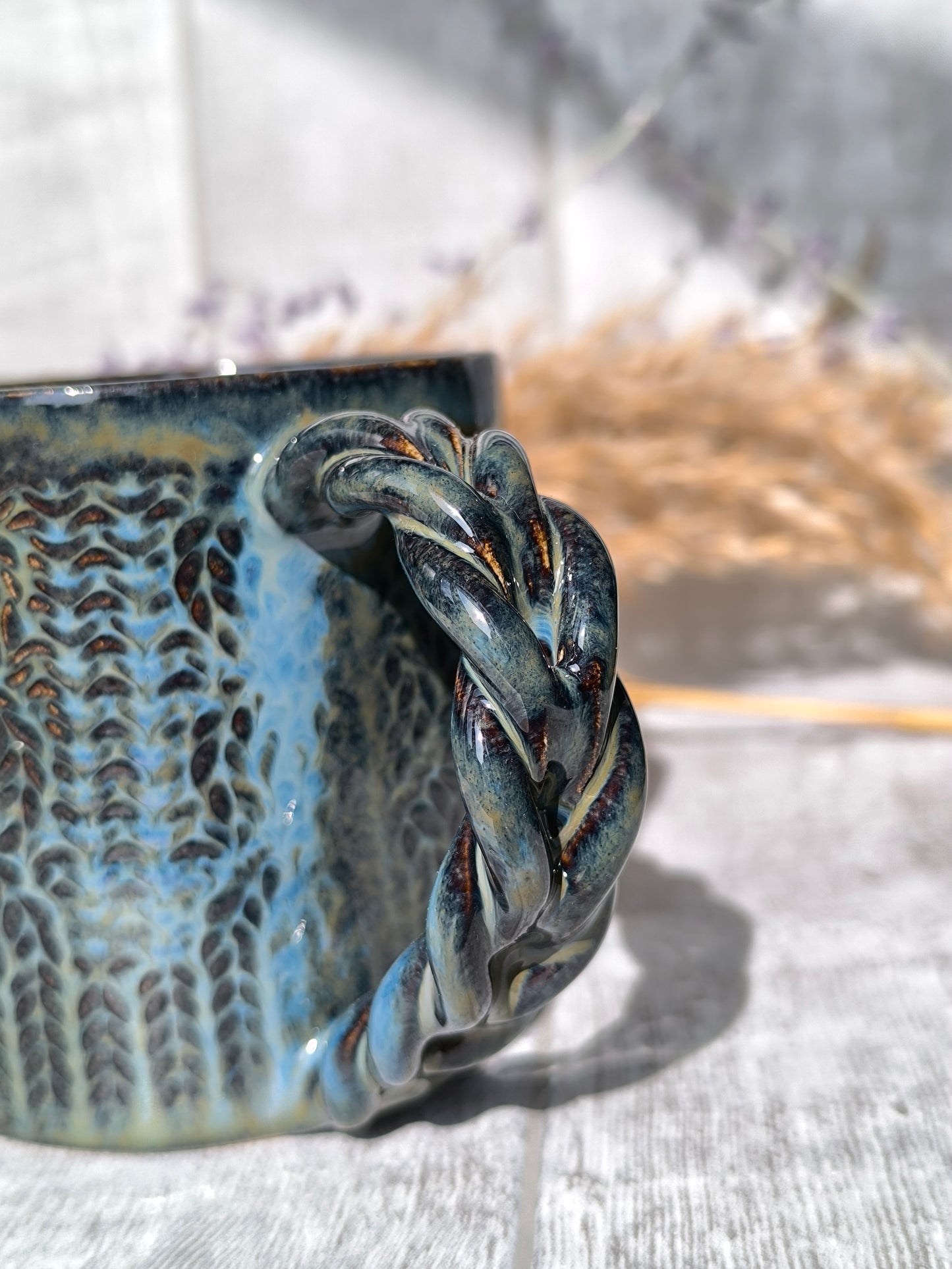 Handmade Braided mugs, 350ml