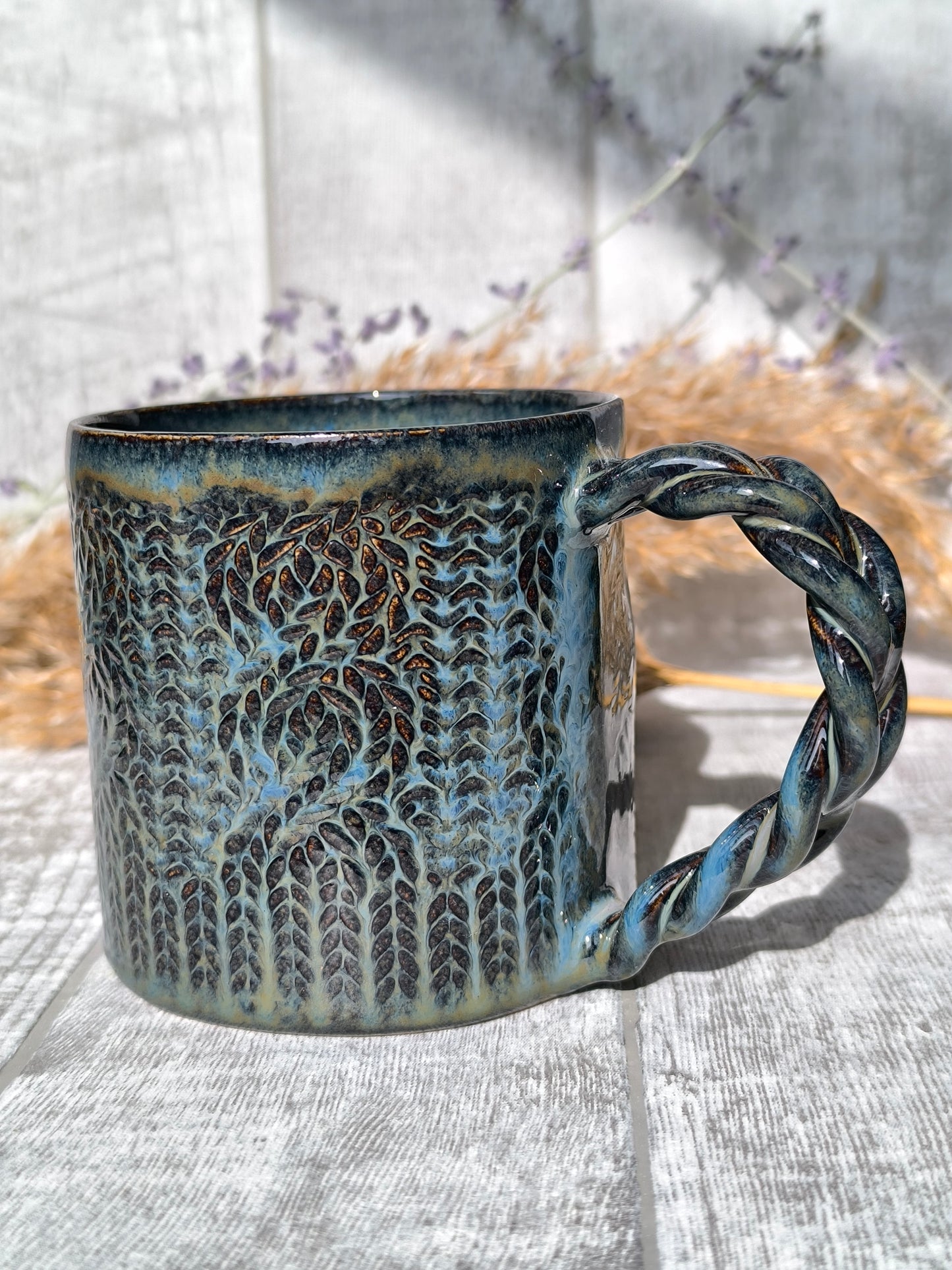 Handmade Braided mugs, 350ml