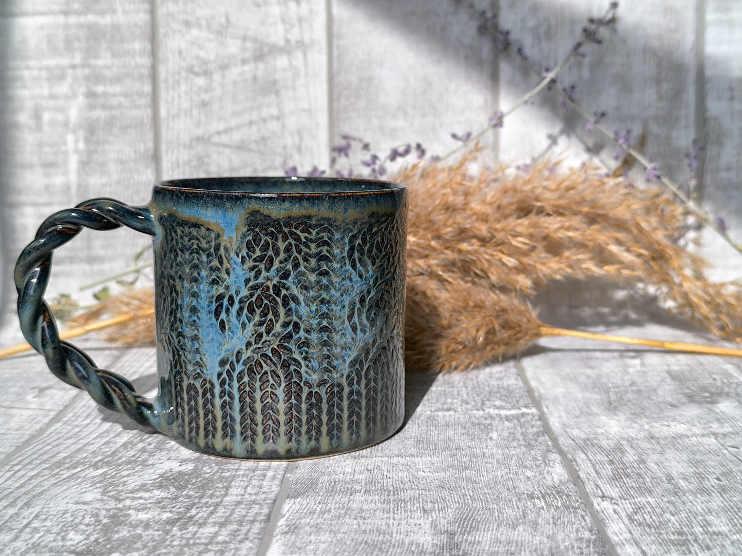 Handmade Braided mugs, 350ml