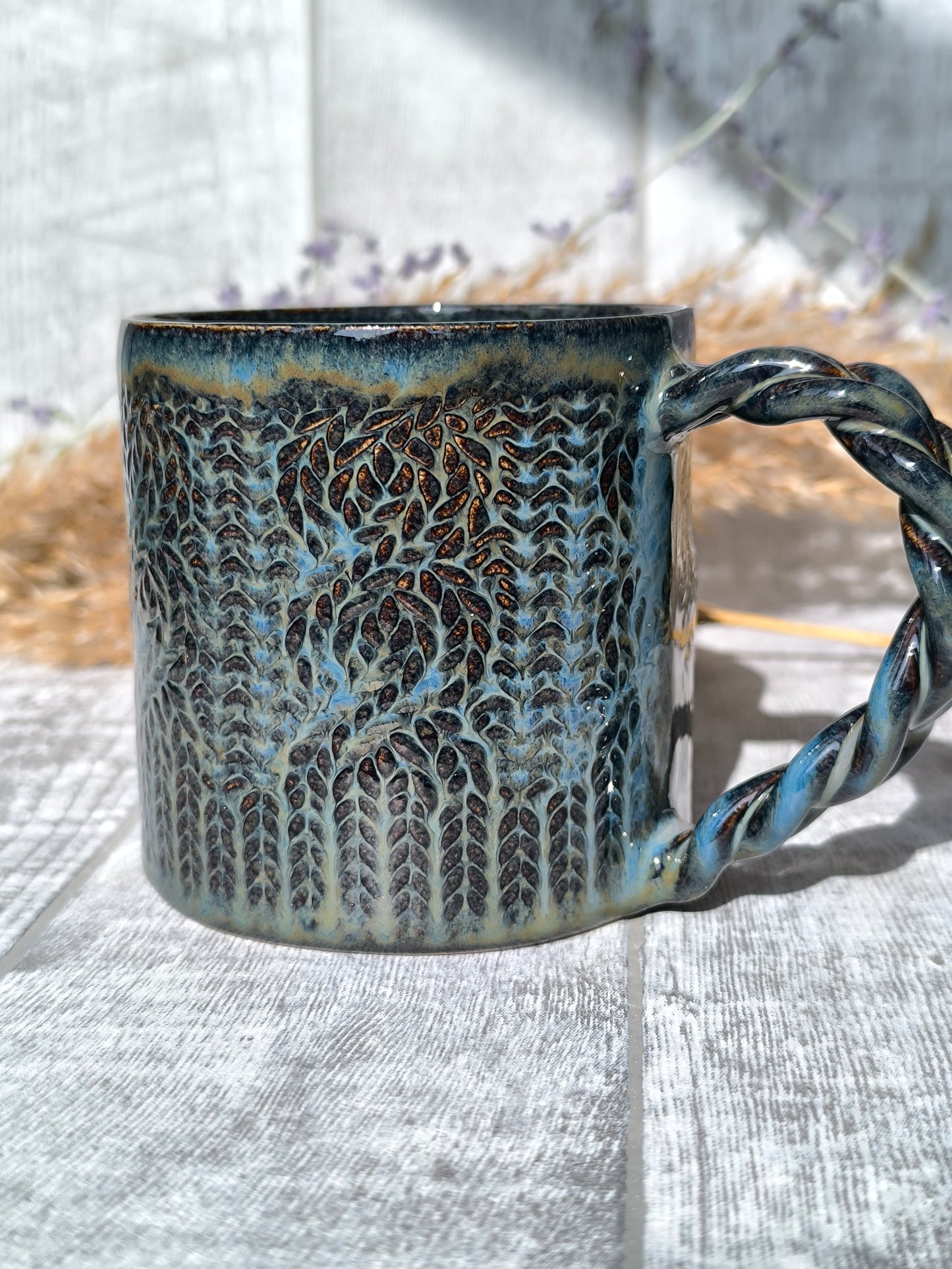 Handmade Braided mugs, 350ml