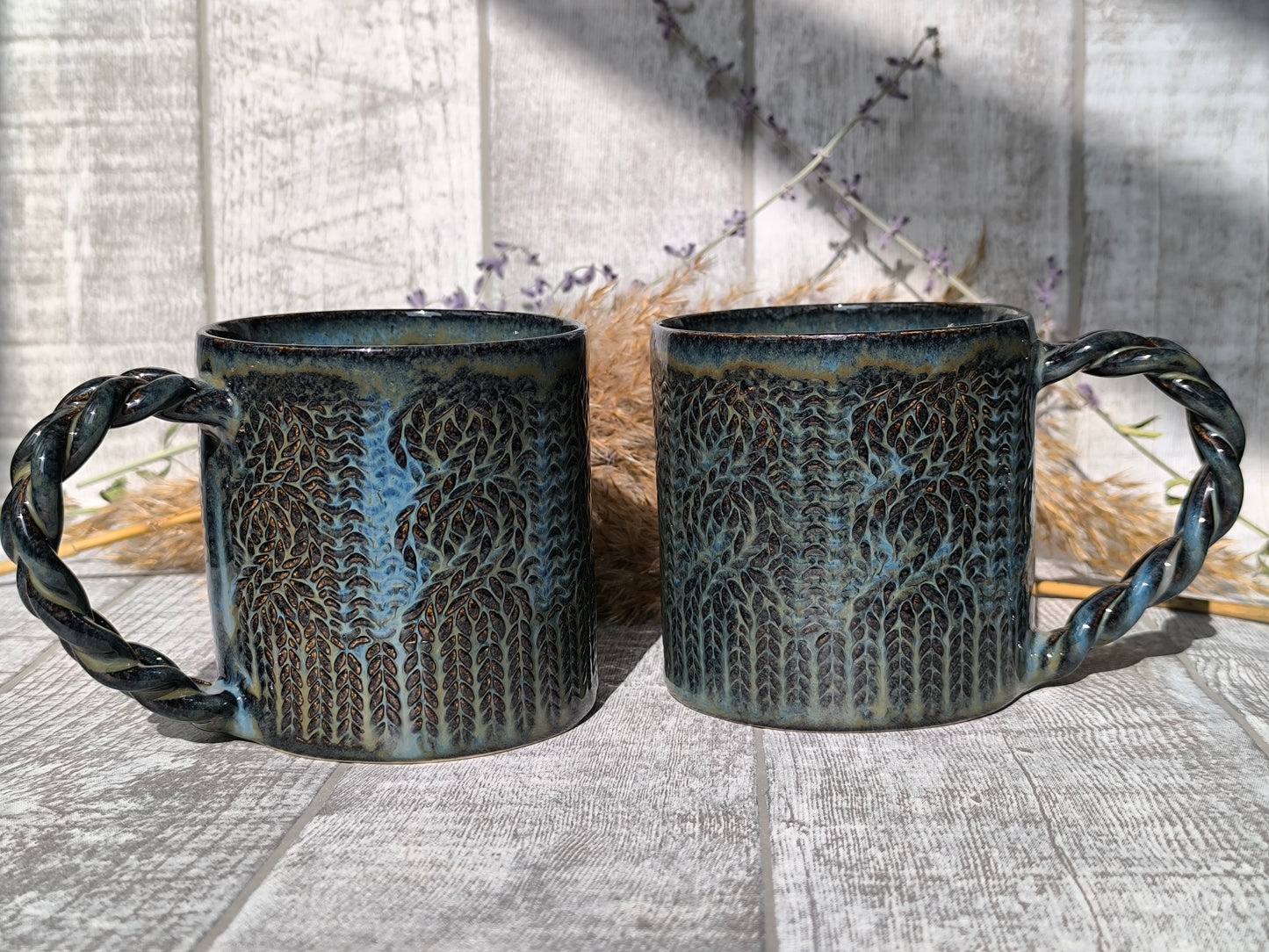 Handmade Braided mugs, 350ml