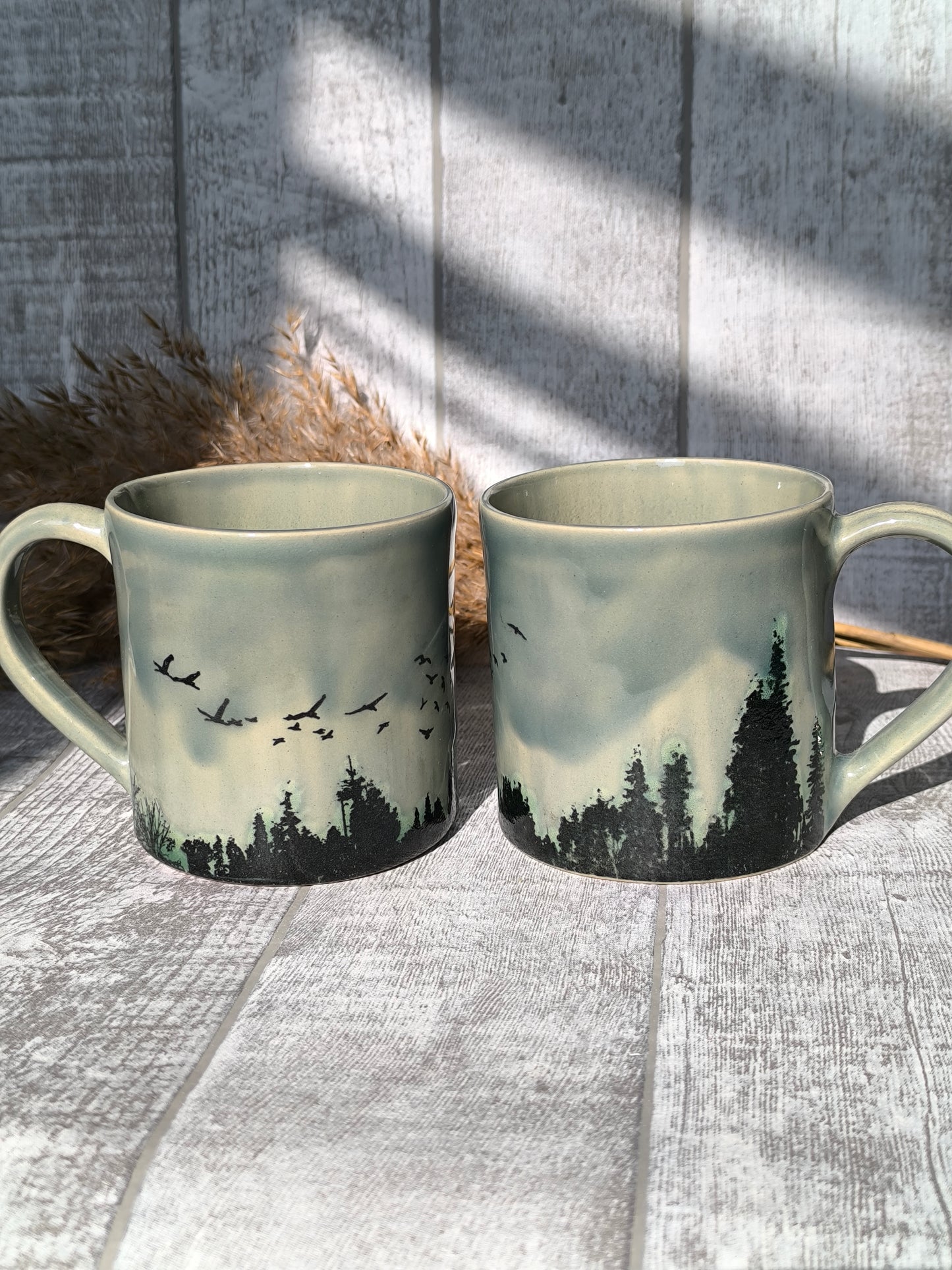 Handmade Pine forest mug, 350 ml