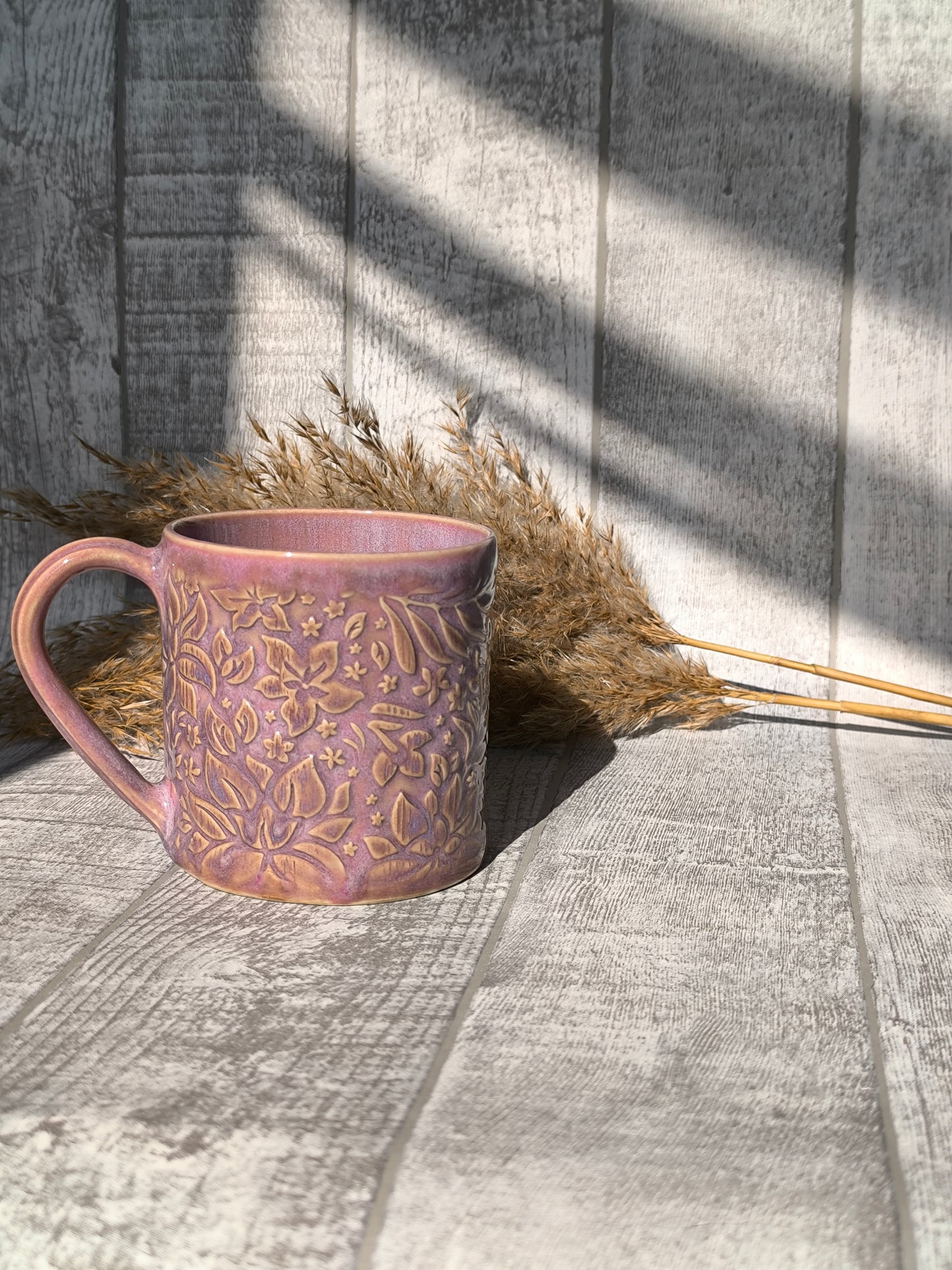 Handmade Flower Power mug, 350ml