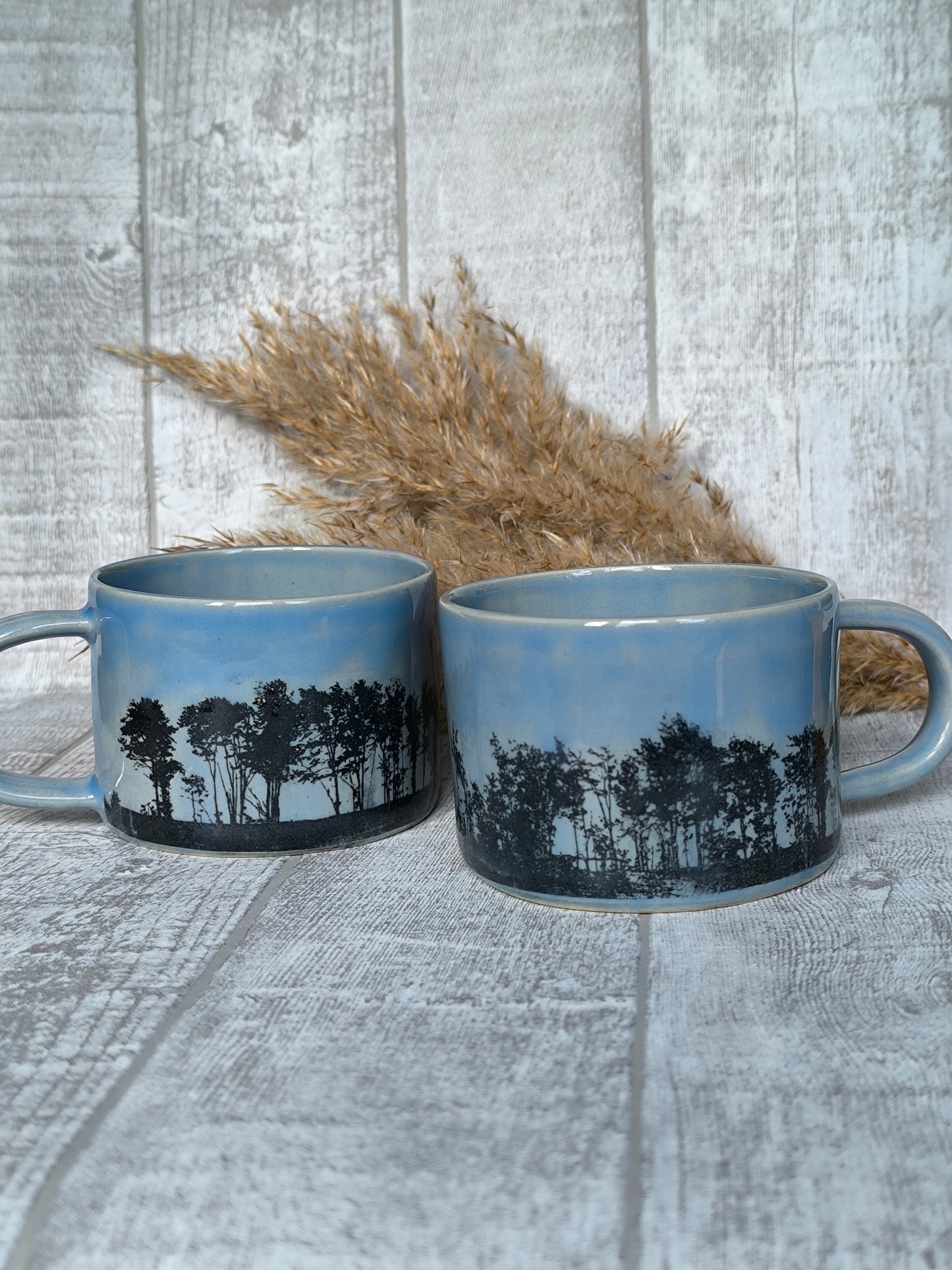 Handmade Forest cappuccino mug, 300ml