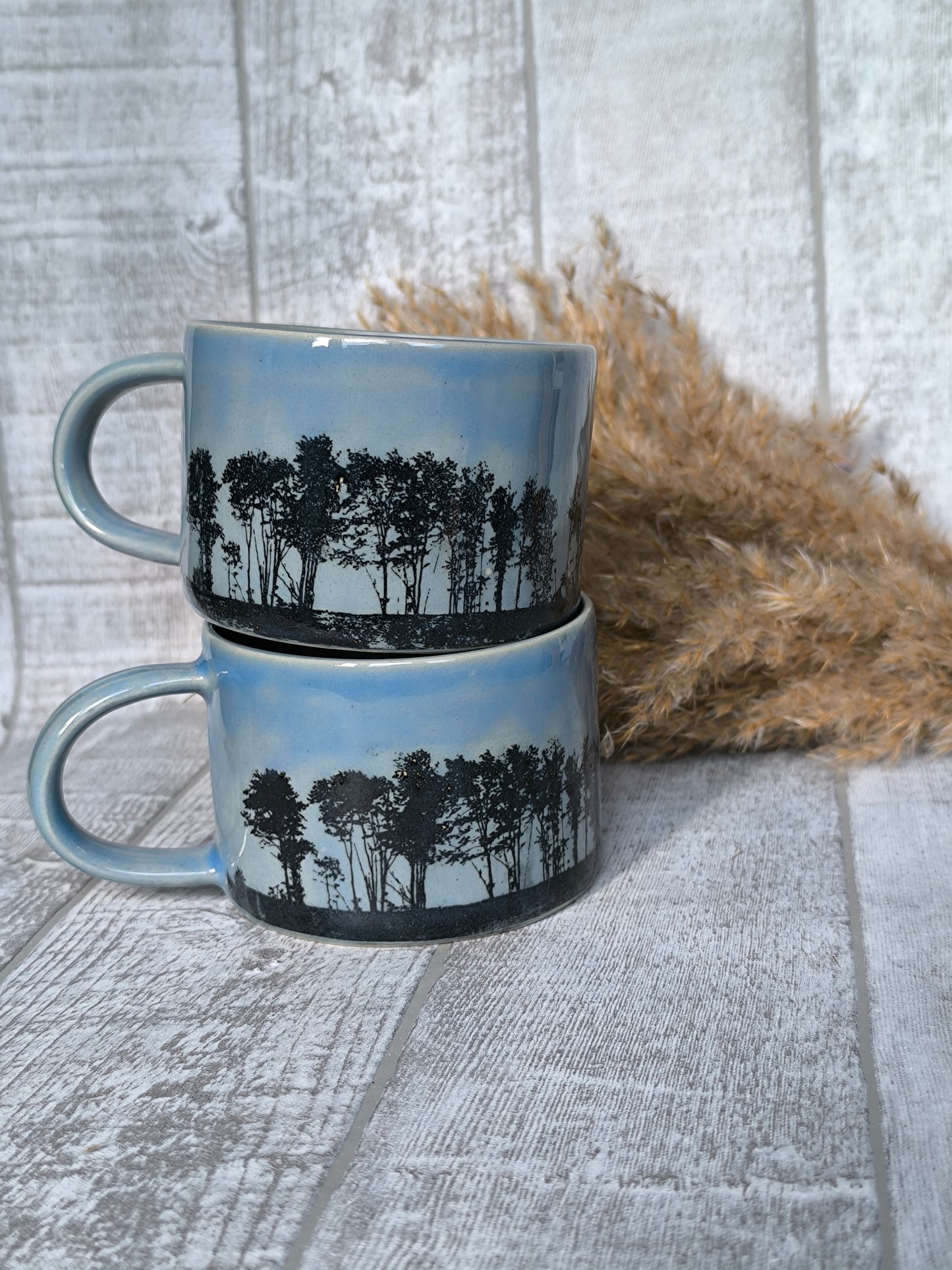 Handmade Forest cappuccino mug, 300ml