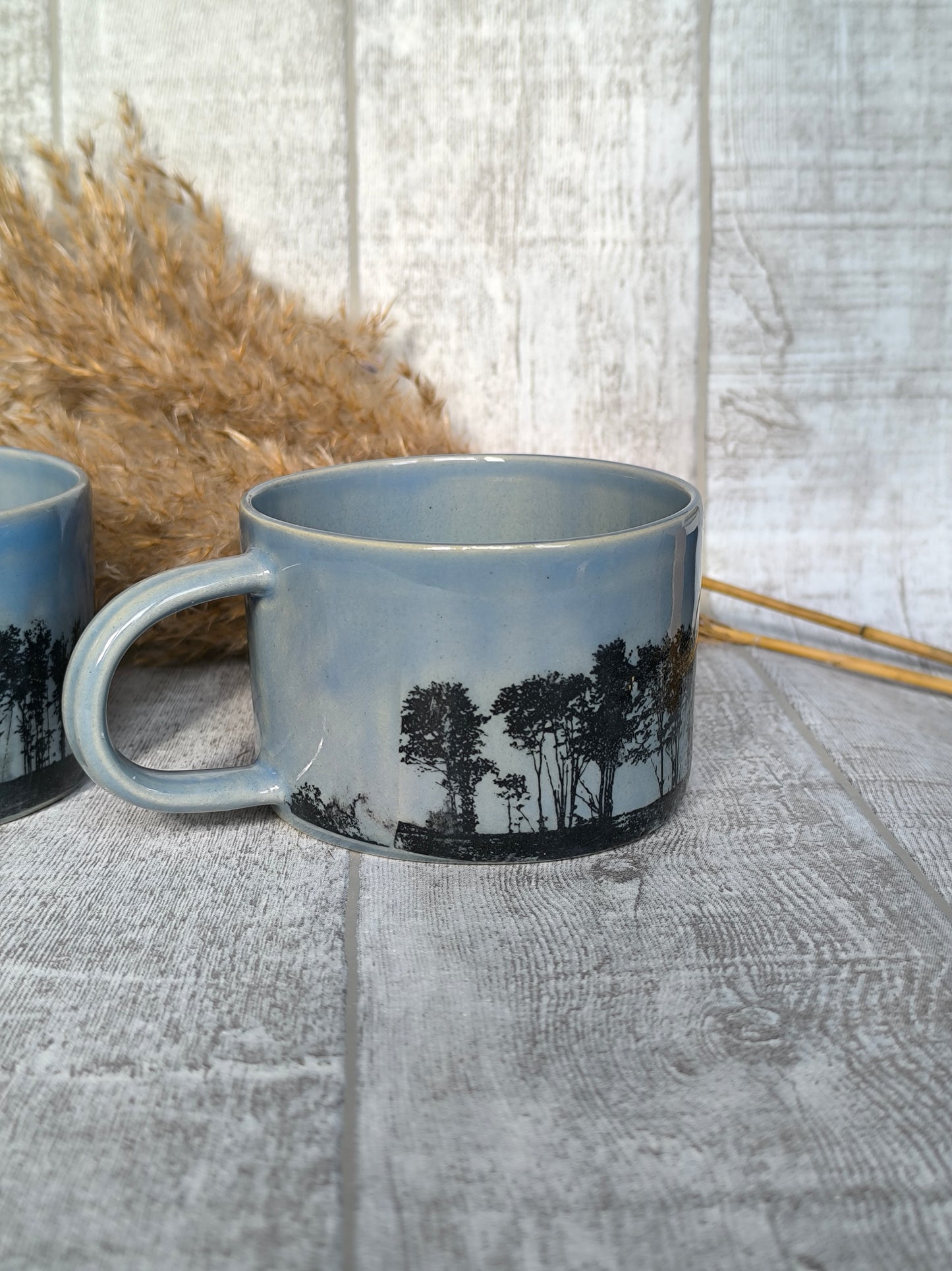 Handmade Forest cappuccino mug, 300ml