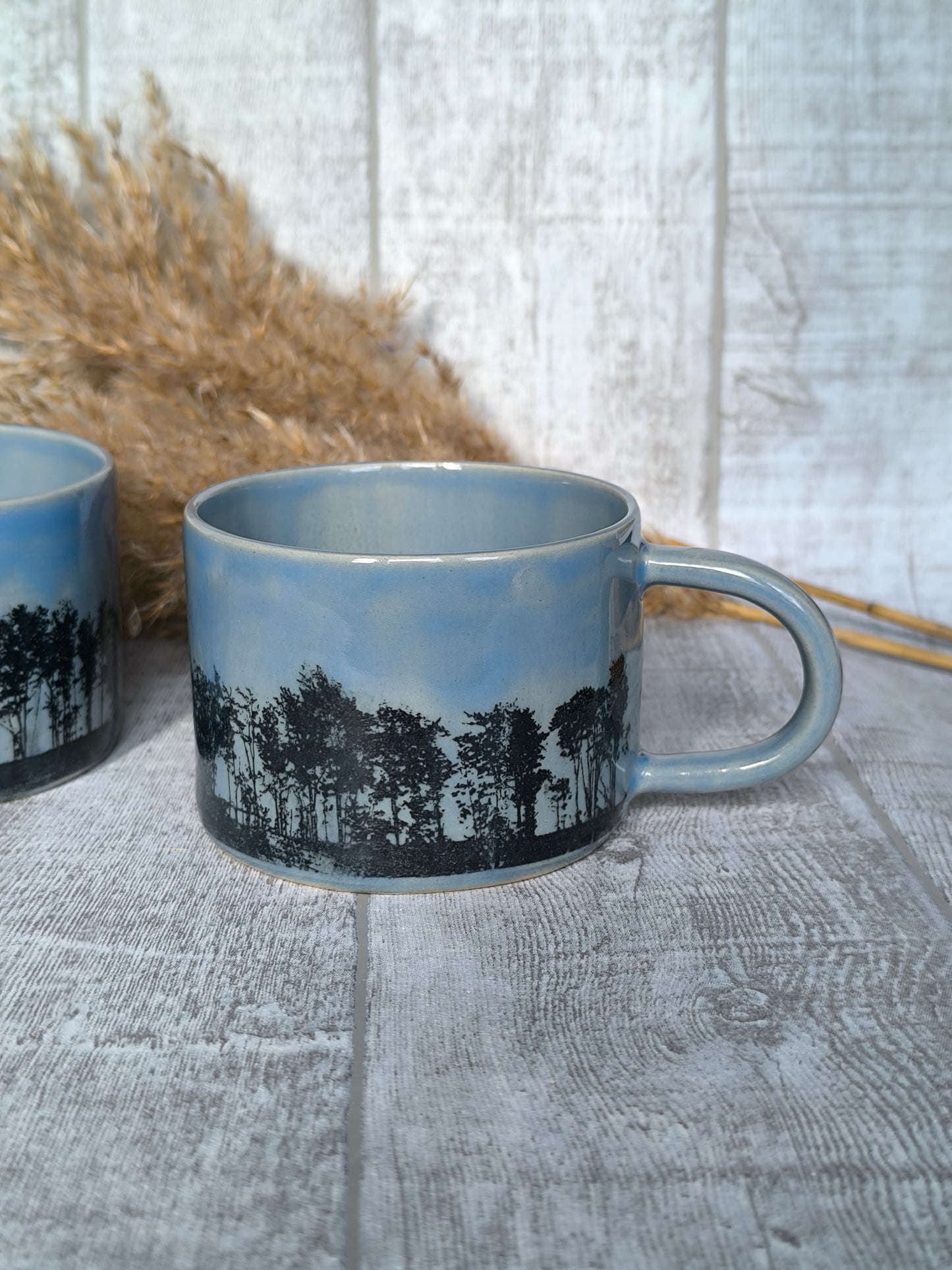 Handmade Forest cappuccino mug, 300ml