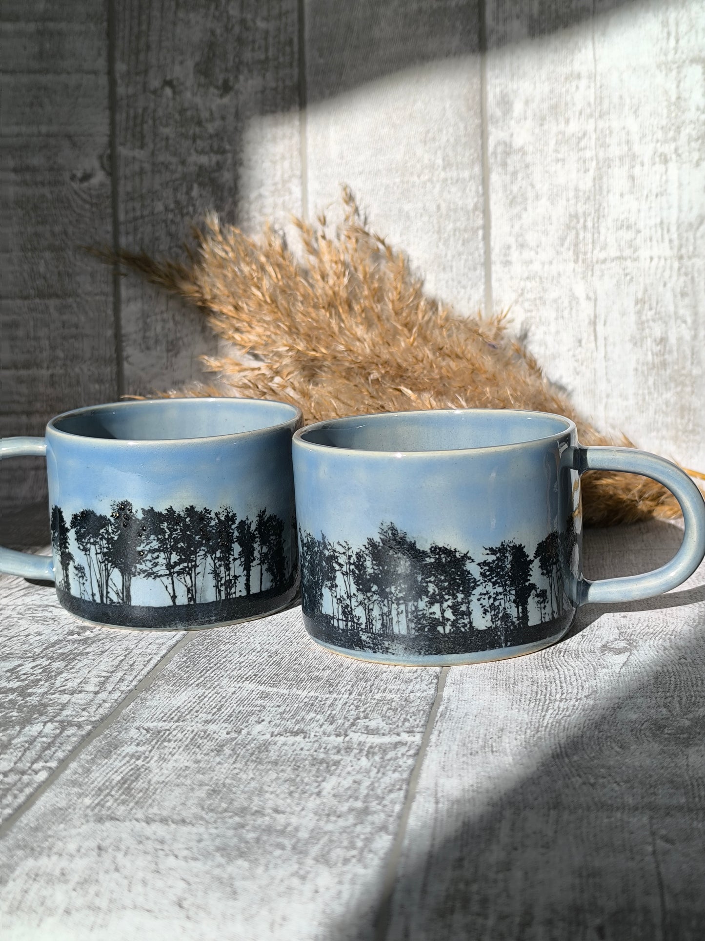 Handmade Forest cappuccino mug, 300ml