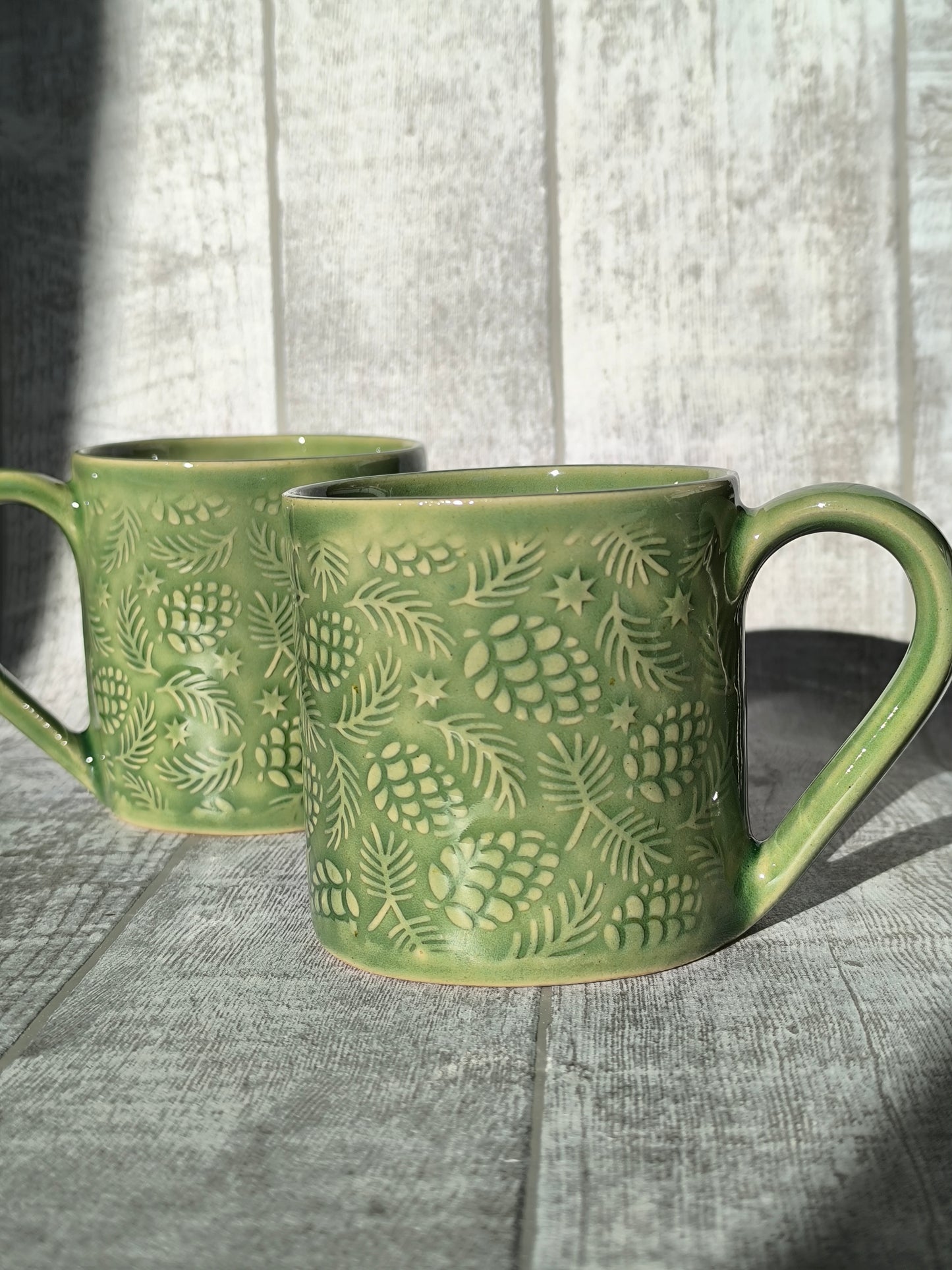 Handmade Pine cones mug, 350ml