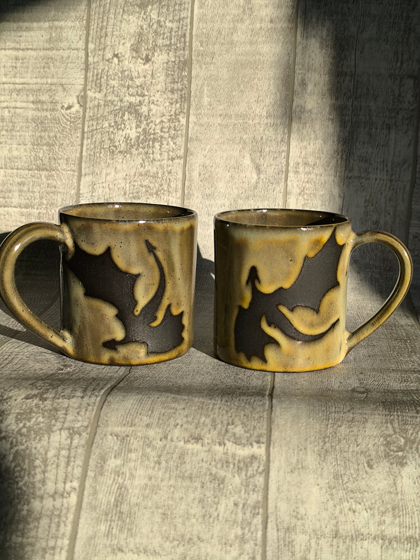 Handmade Flying Dragons mug, 350ml