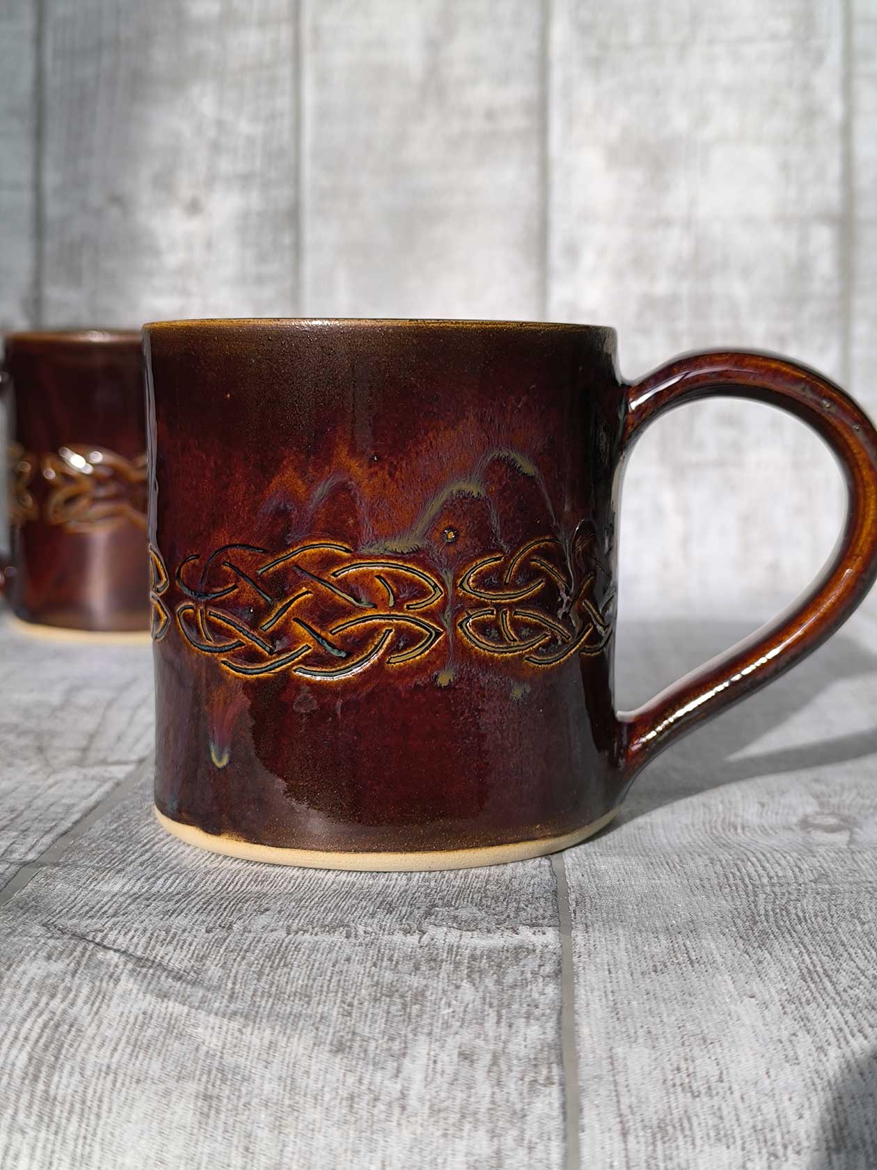 Handmade Celtic mug, 350 ml